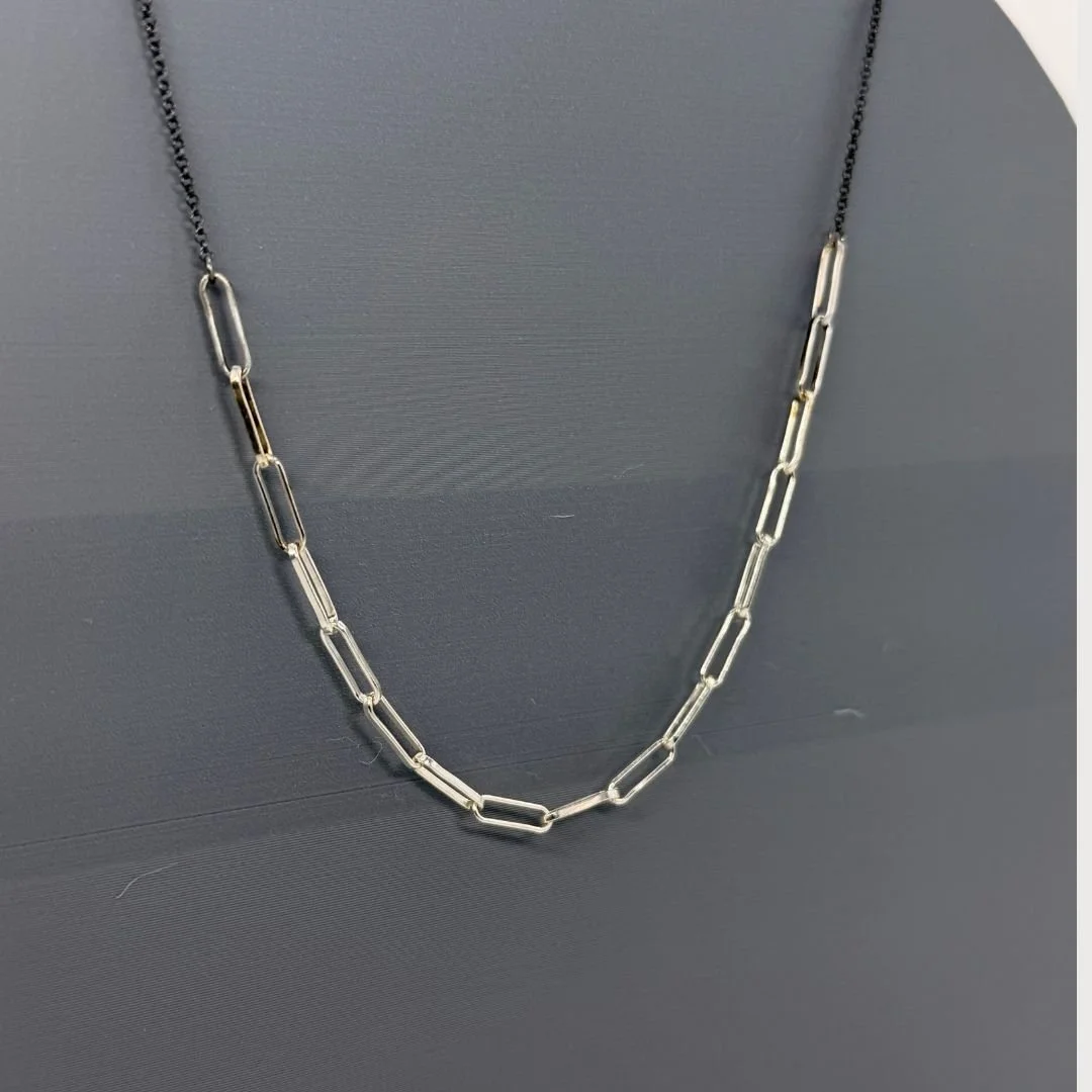 Porpe Artifacts - Mixed Chain Necklace - Oxidized .jpg