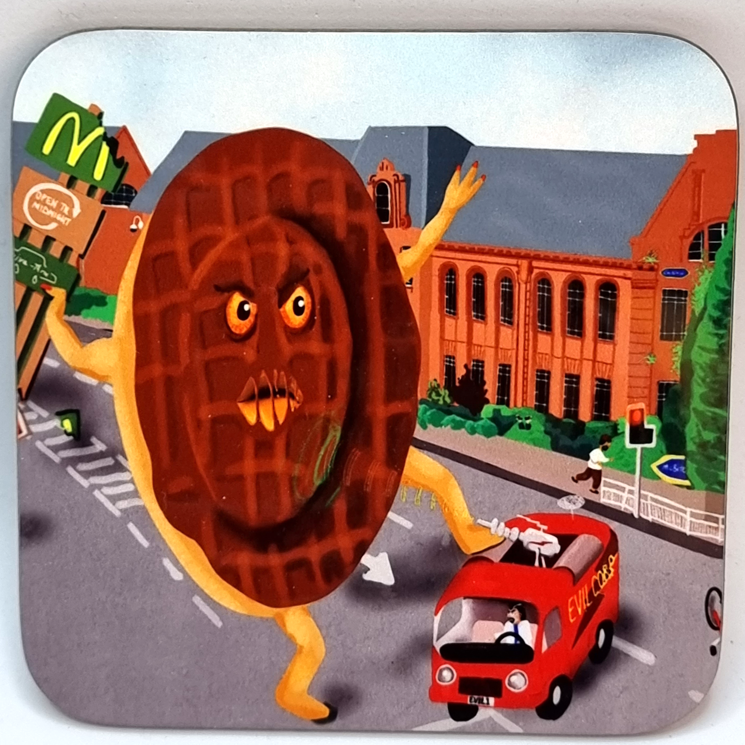Giant Jaffa Attack in Levenshulme Coaster
