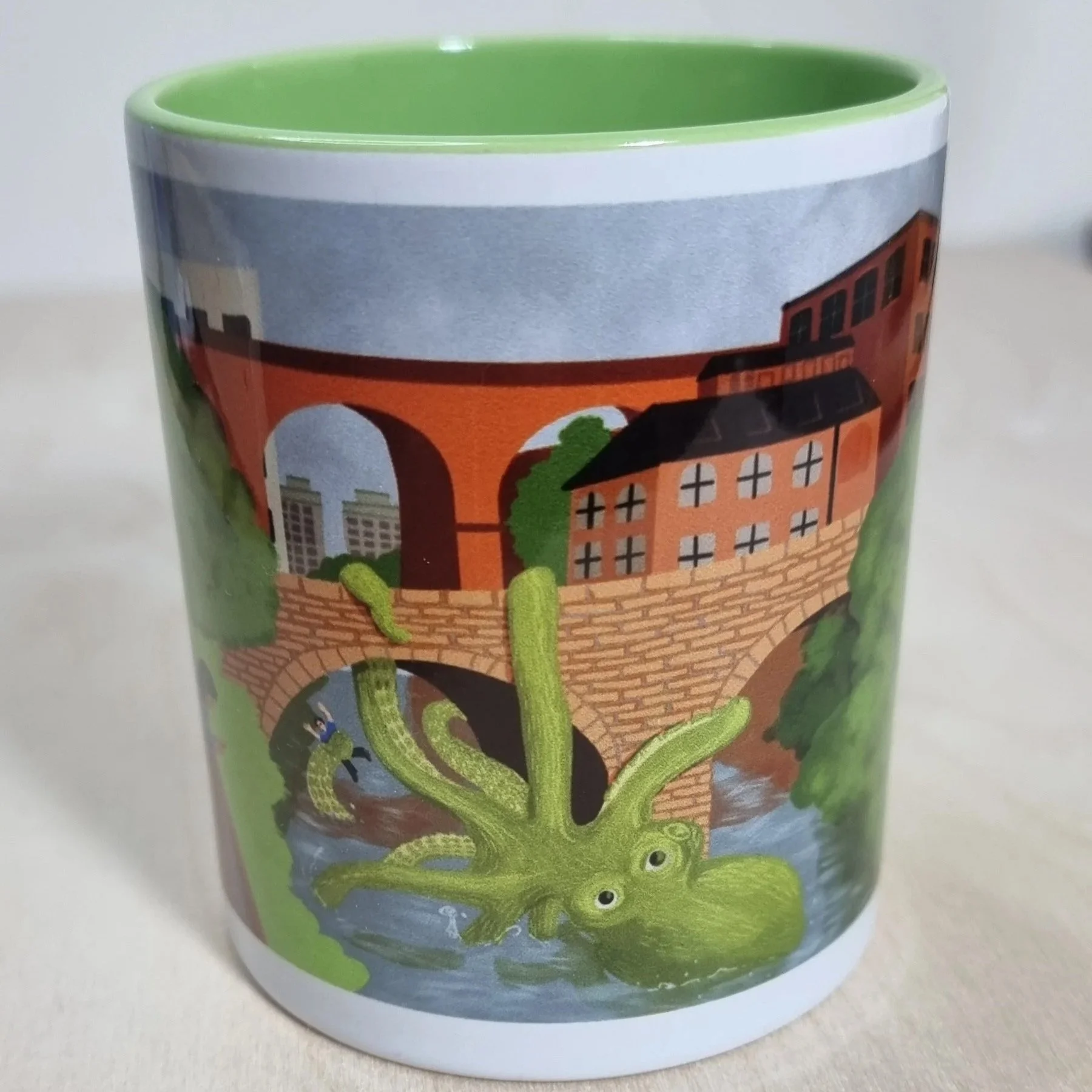 Mersey Kraken Mug - Green Inner.