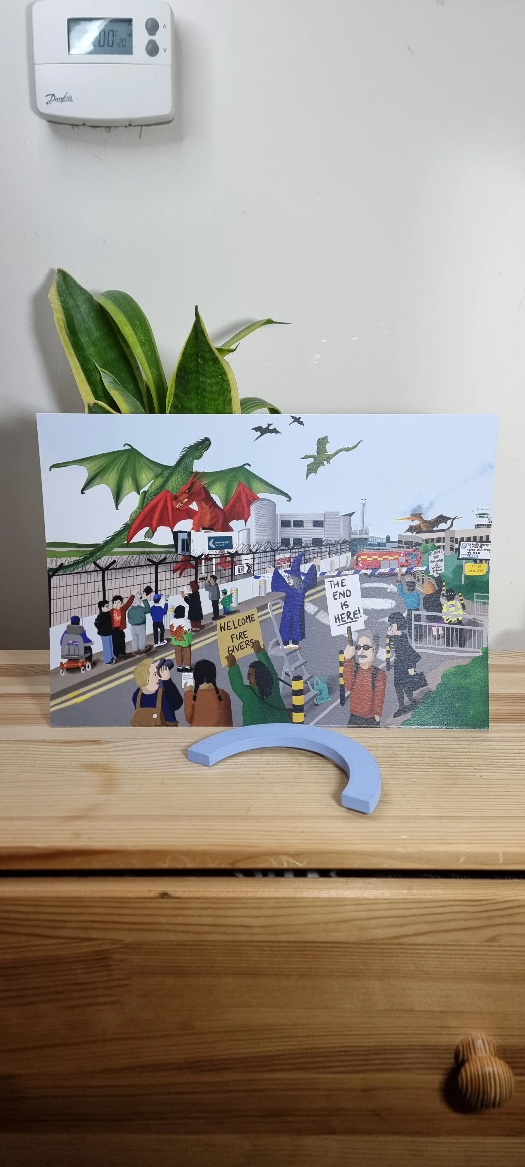 A5 Print: Dragon Takeover Manchester Airport