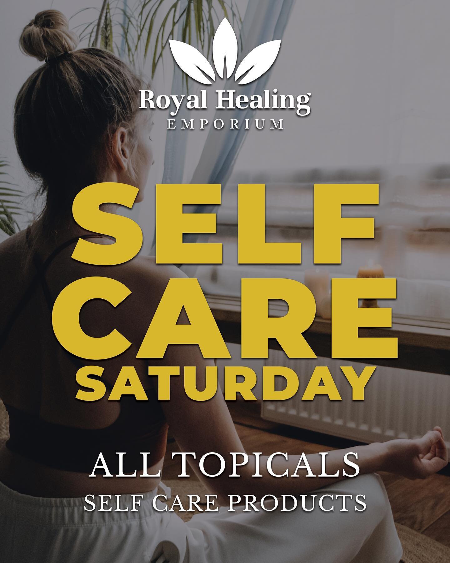 Introducing for the first time our Self Care Saturday this weekend ☀️ make sure to check all topicals and self care products! #royalhealingemporium