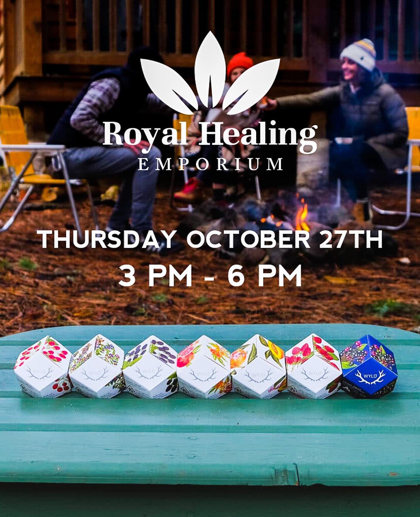 Today in the house we have Wyld from 3PM to 6PM 👌 swing by and say hi! #royalhealingemporium