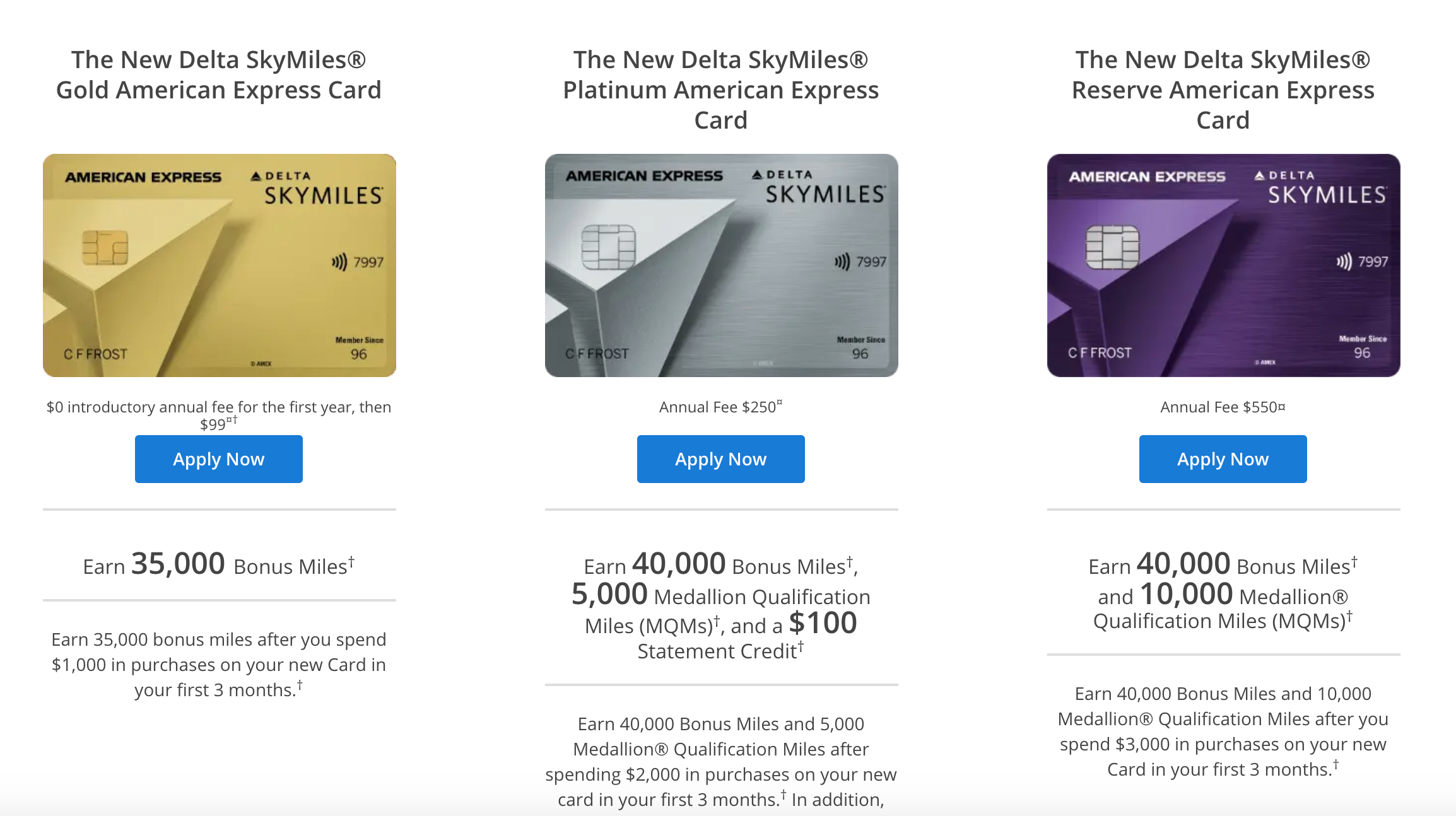  The card that’s offered in the checkout process is the gold one on the left, their $99/year Gold card.  