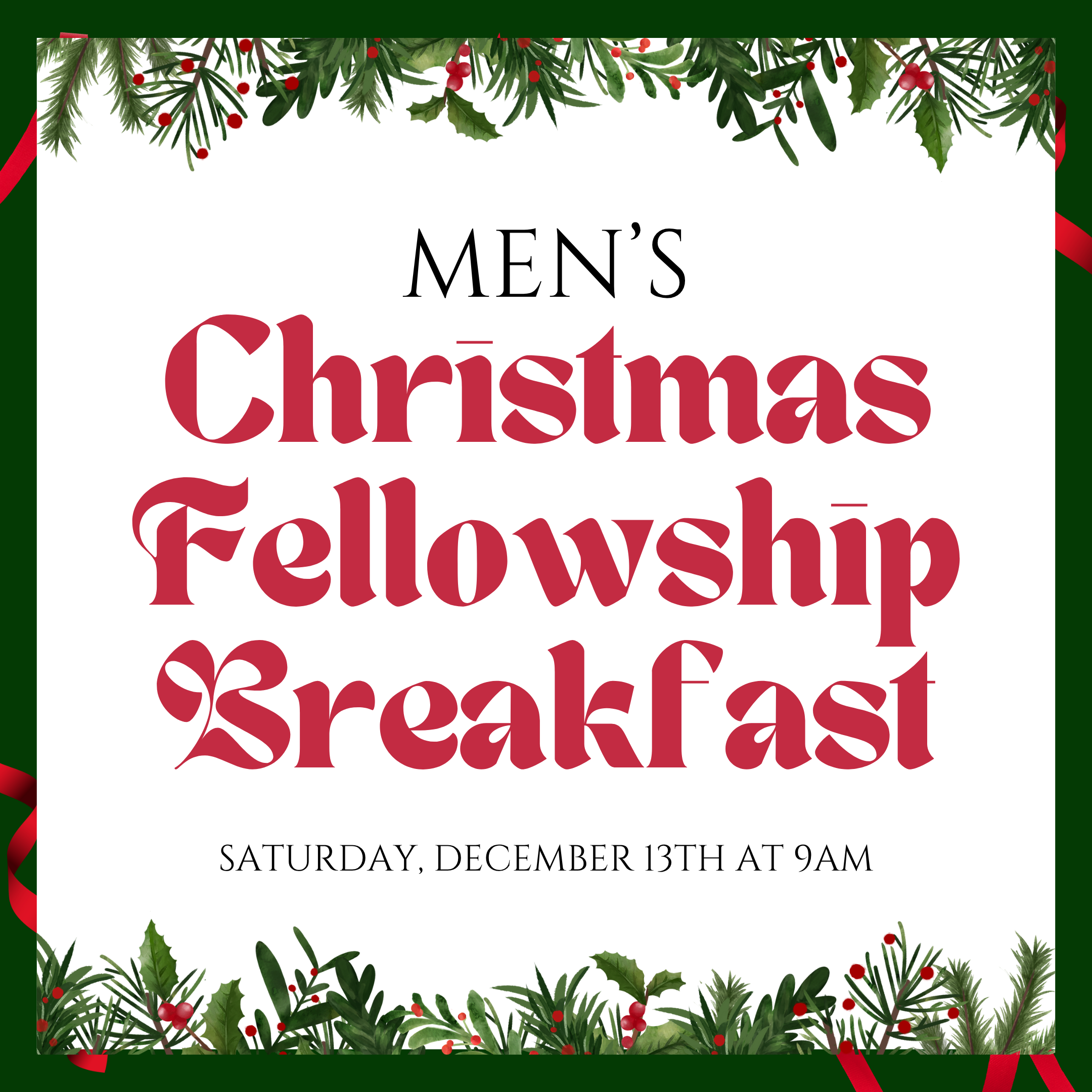 Men's Christmas Fellowship Breakfast