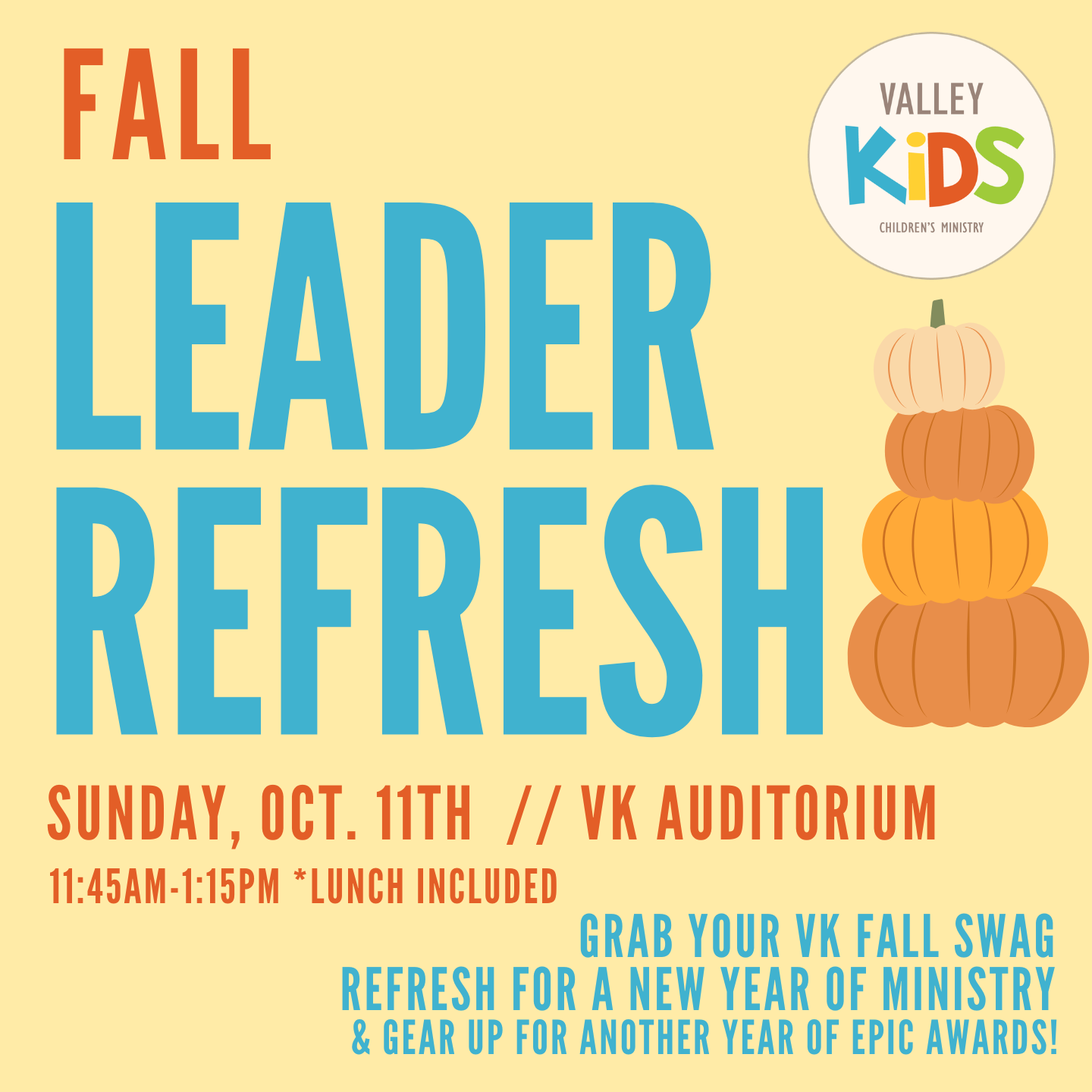 Valley Kids Leader Refresh