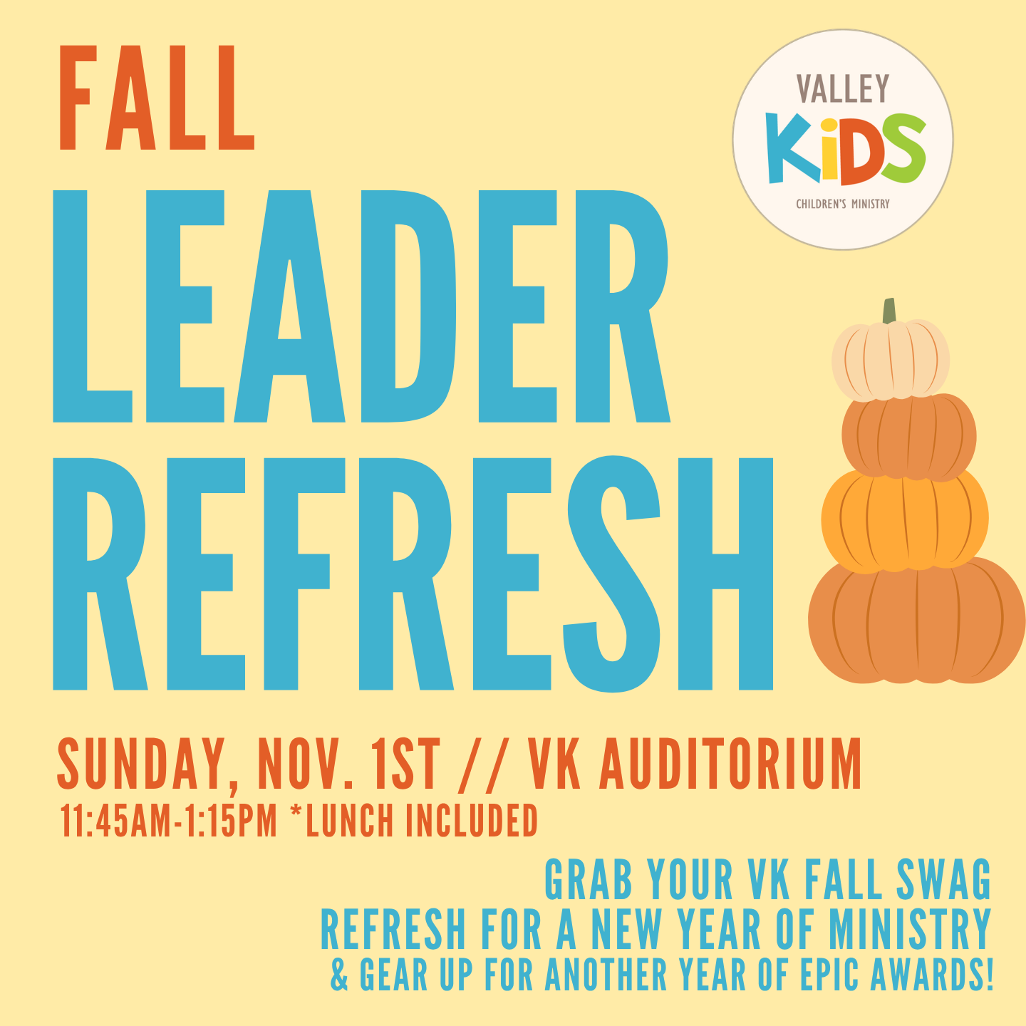 Valley Kids Leader Refresh