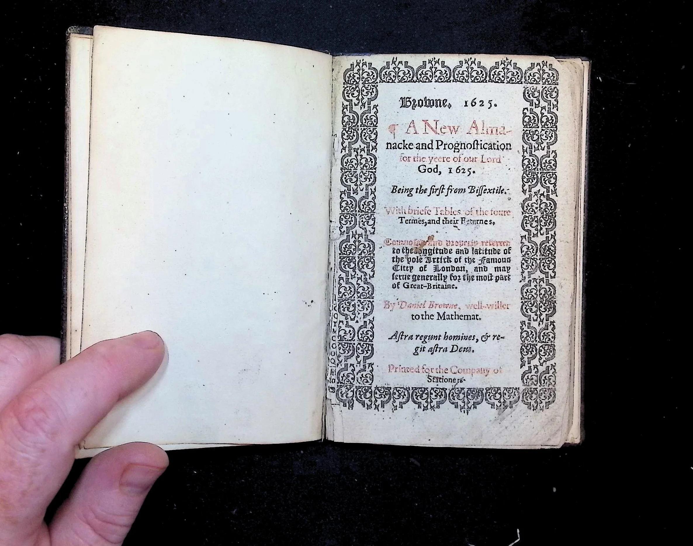 Daniel Browne, A New Almanacke and Prognostication (1625) Almanacs served as helpful guides for farmers and merchants, containing information on important dates of the year, market times, and lunar/tidal cycles. The early modern almanac was often