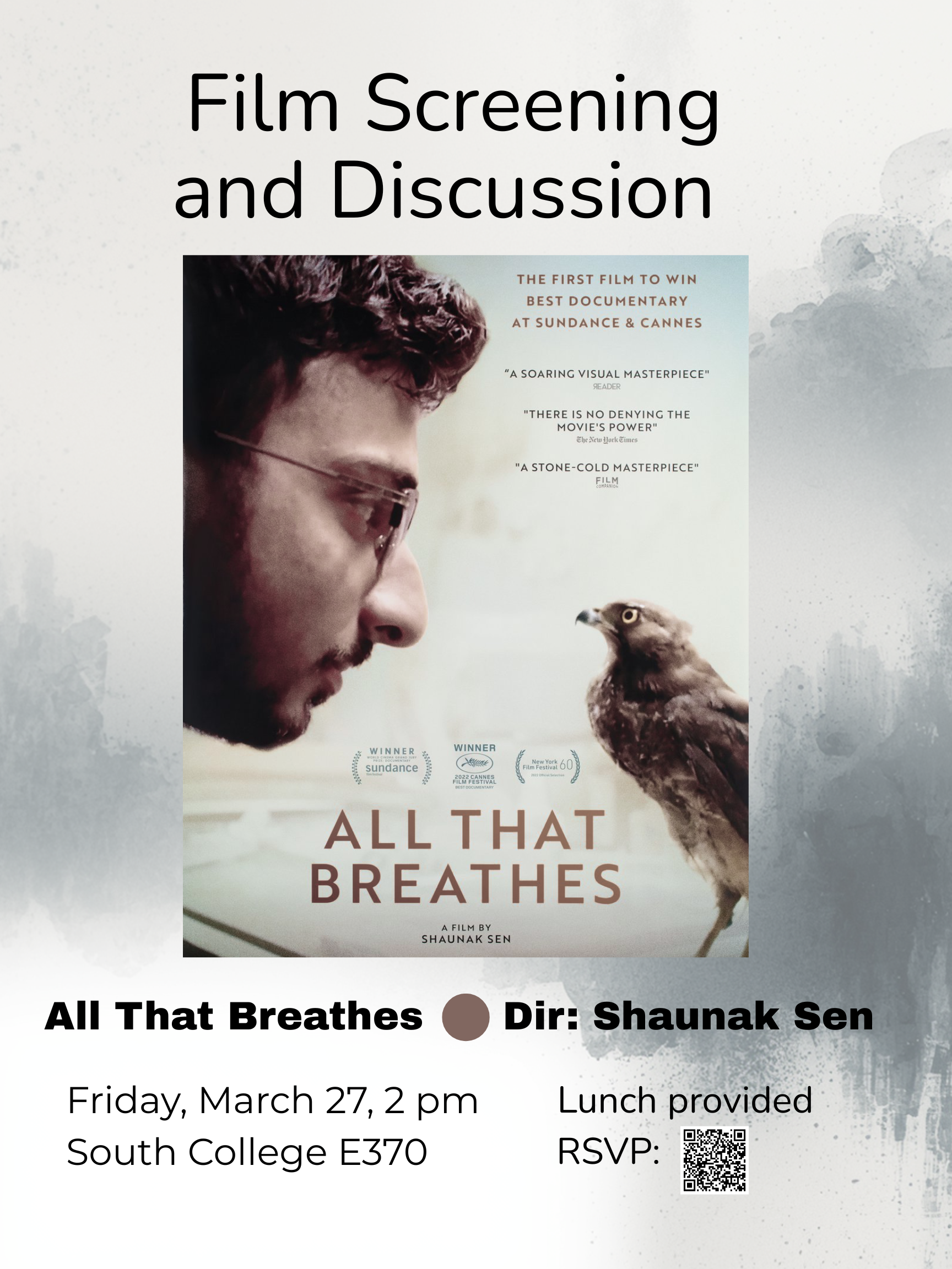 Sharing News | Film Screening &amp; Discussion of “All That Breathes”