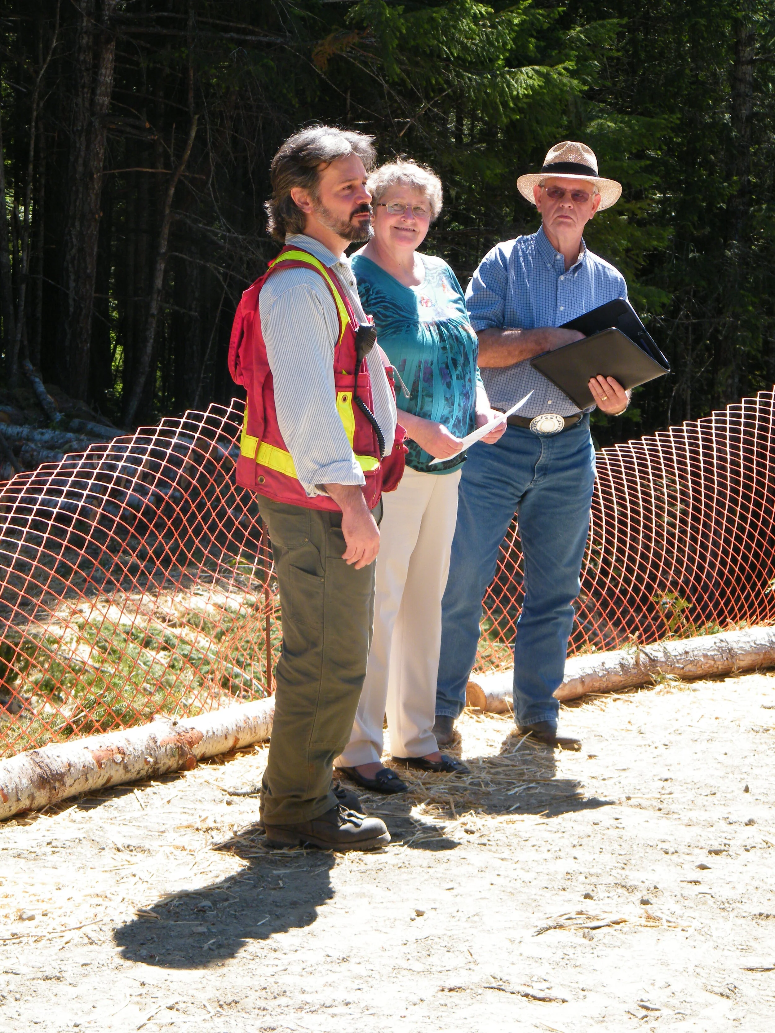 Gordon Macdonald with CVRD directors Gerry Giles and Jack Peake.