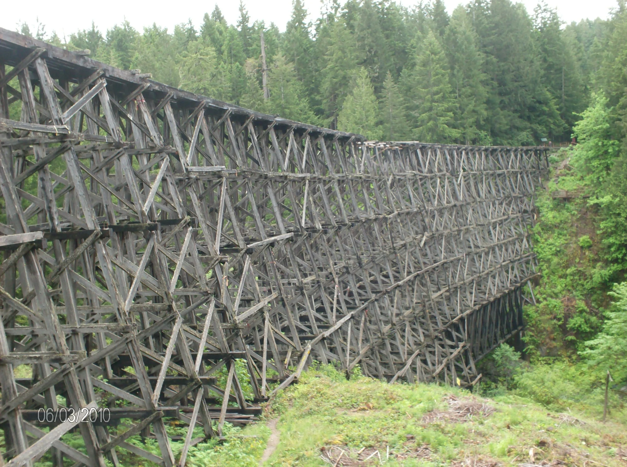 The Kinsol Trestle as it looked just before rehabilitation work was begun.