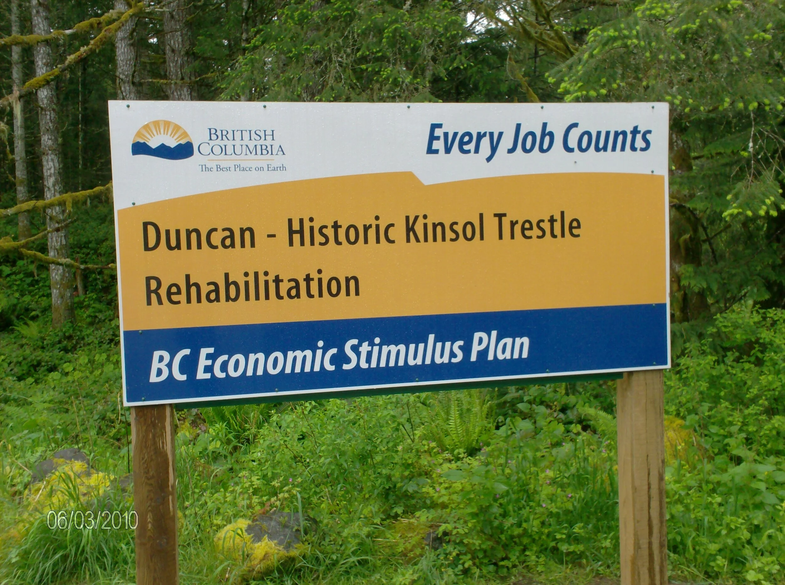 This sign announced that restoration work was finally underway!