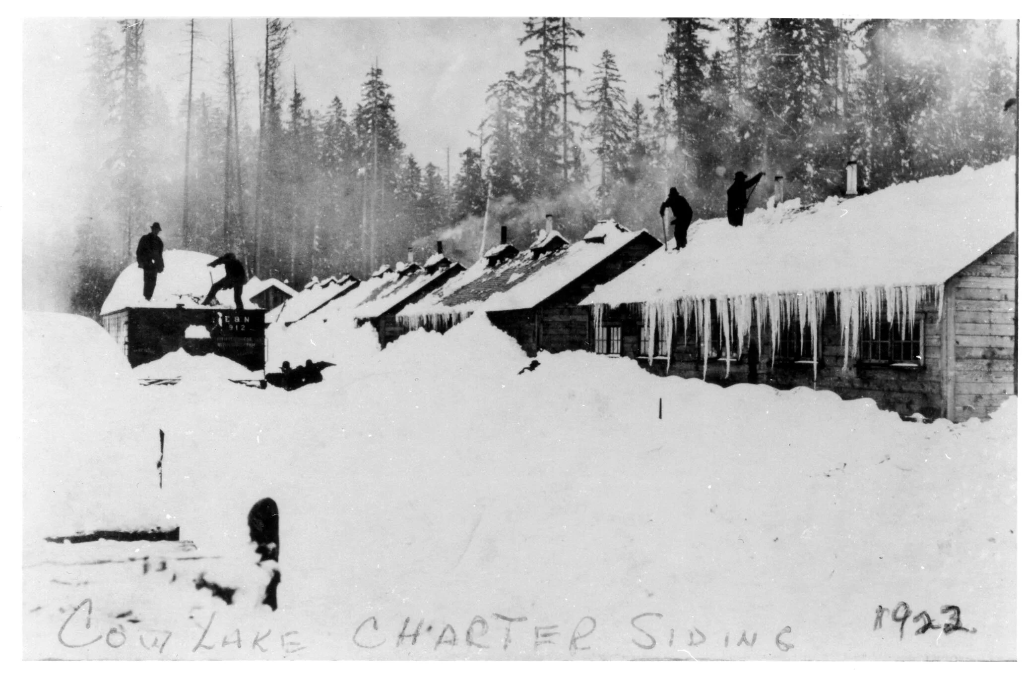 The long-gone Charter Logging Co. mill beside the E&amp;N tracks at Sahtlam. Photo courtesy of the Kaatza Museum, Lake Cowichan.