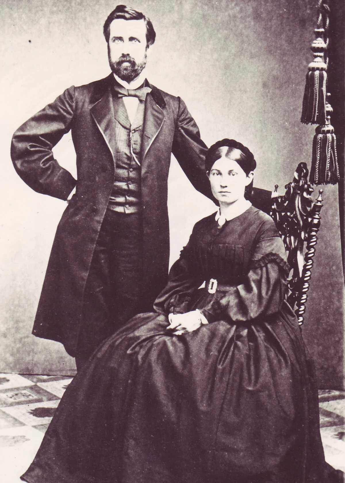 Pioneer Victoria banker Alexander Davidson Macdonald and wife.