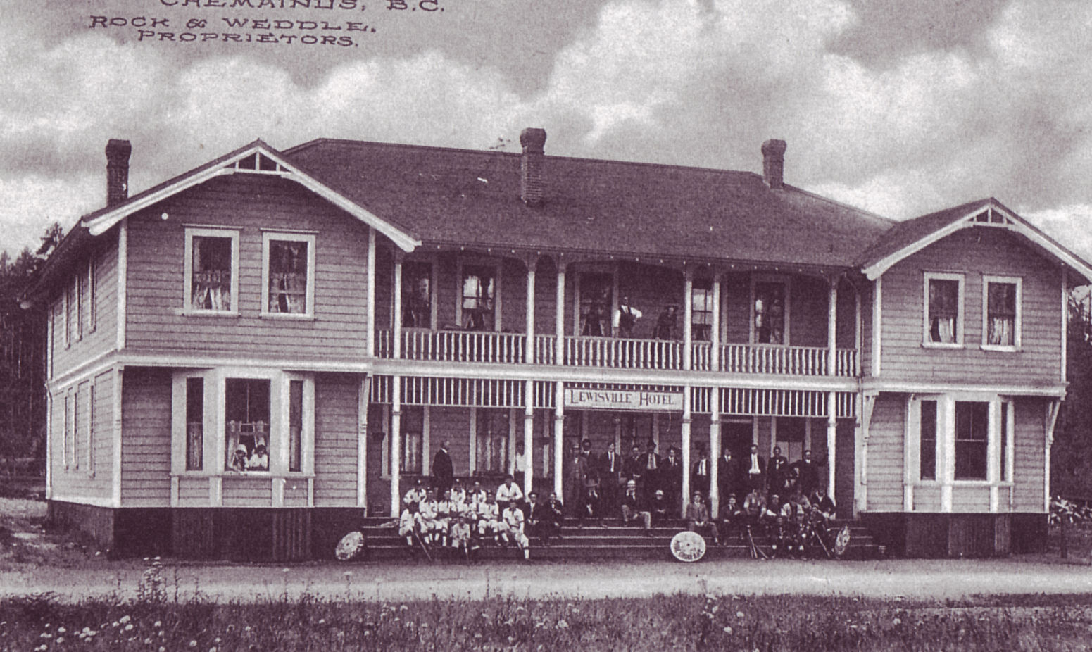 The Lewisville Hotel in later years as the Green Lantern. --Author's Collection