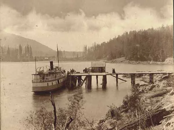 The small Gulf Islands ferry S.S. Iroquois which tried in vain to find the floundering Clallam was herself a victim of shipwreck seven years later.--Salt Spring Island Archives