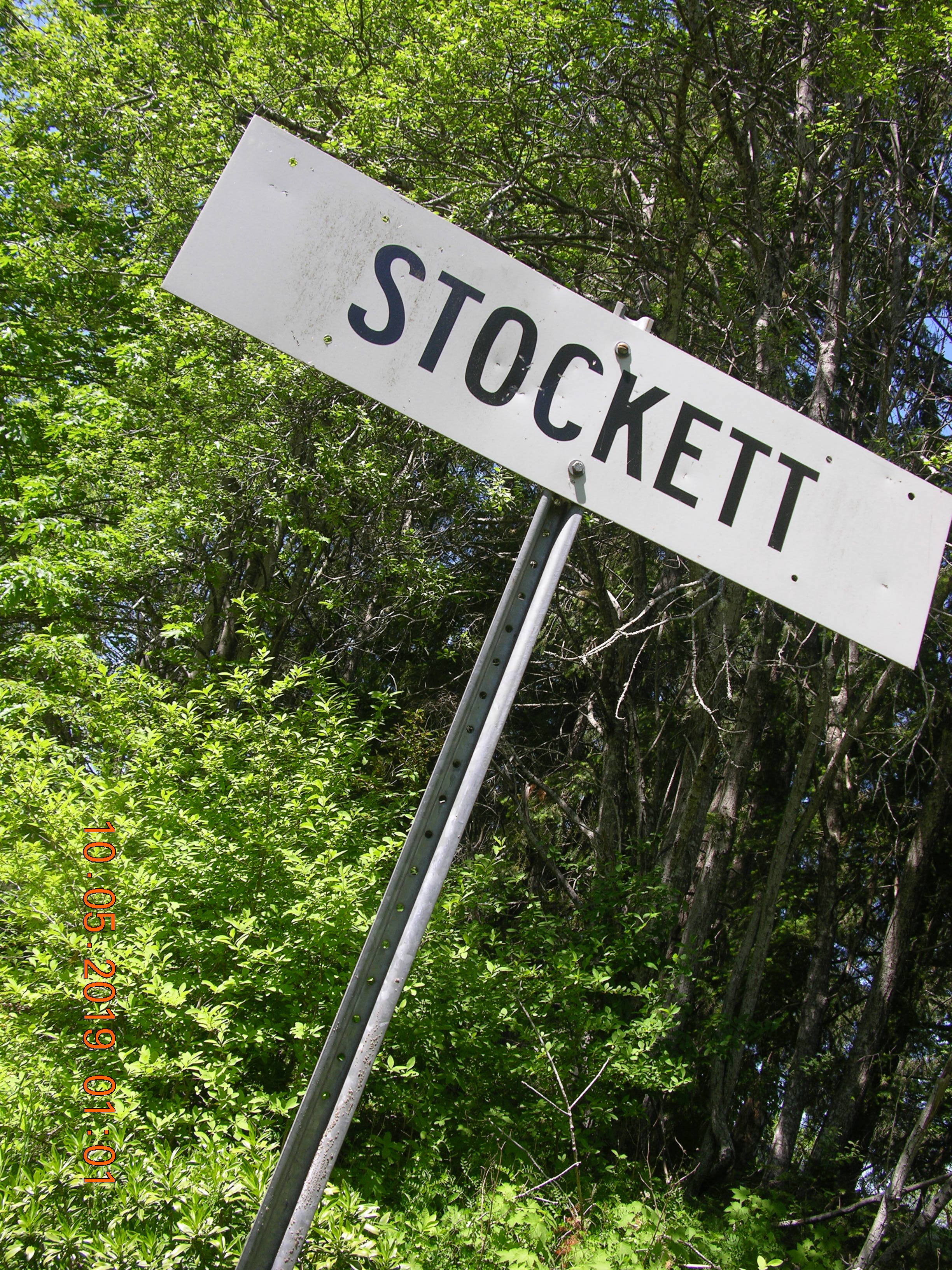 A whistlestop on the E&amp;N mainline; Stockett is the name of a company official.