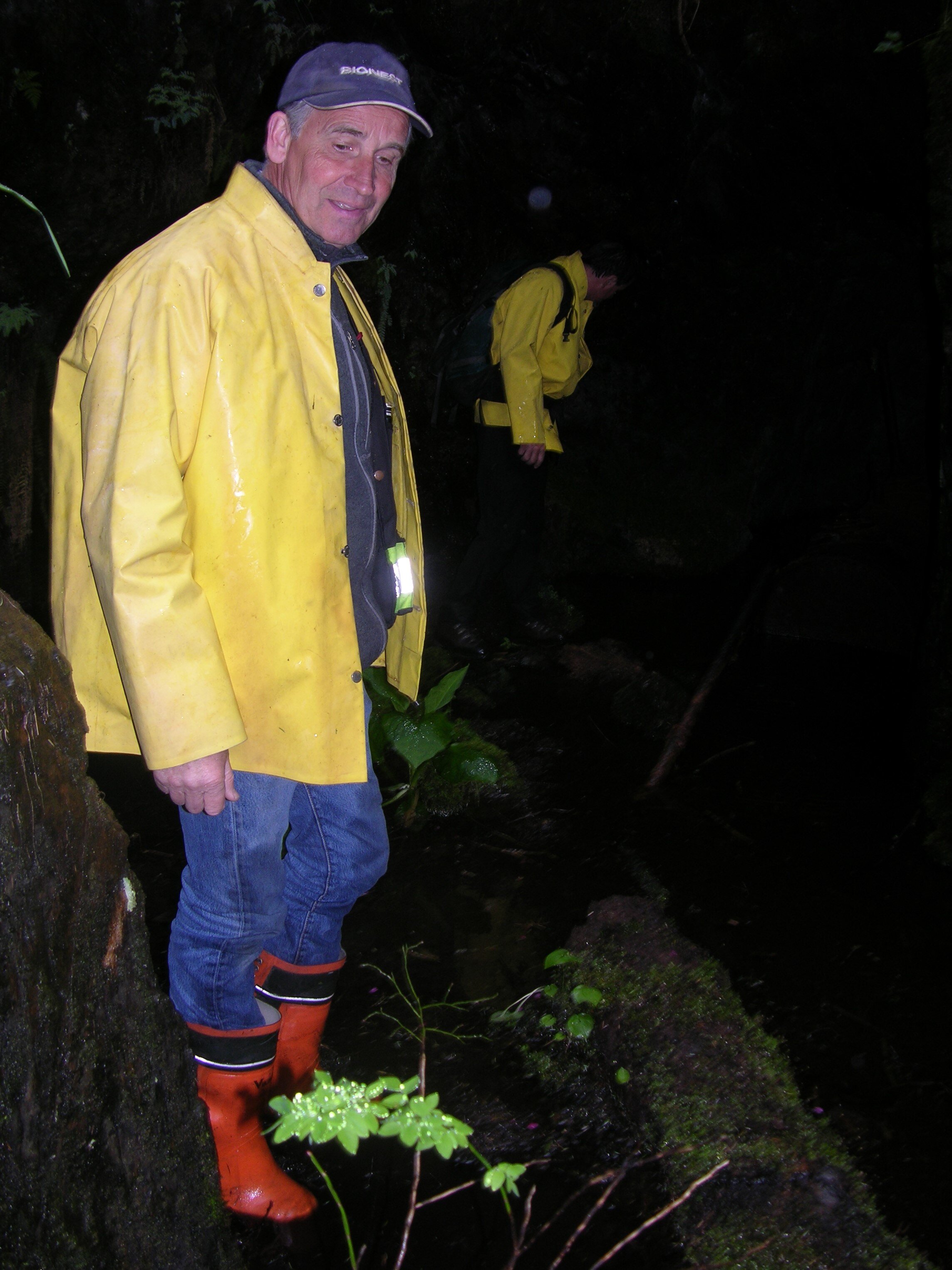Walter van Hell at the entrance to an abandoned mine. Henry can just be seen inside. In this case Walter already knew that the water was just six-seven inches deep—an assumption no one should ever take for granted.