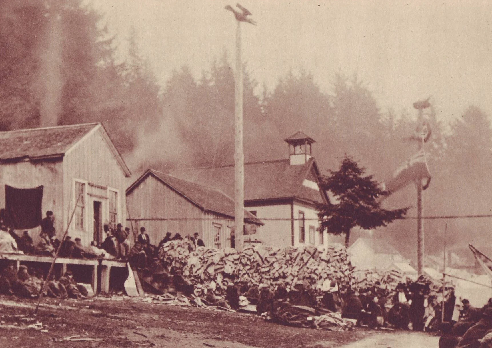 A blanket potlatch. —W.M. Halliday photo.