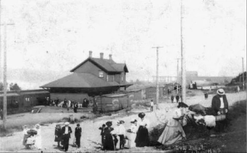 For years the E&amp;N Railway station was the hub of Ladysmith activity. The second station house, ca 1943, has just been restored. —Ladysmith &amp; District Historical Society.