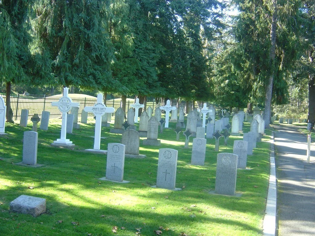 The colourful Lascelles takes his eternal rest in the Esquimalt Veterans’ Cemetery. —Commonwealth War Graves Commission photo.