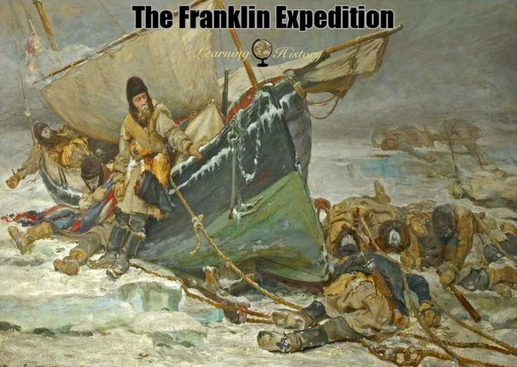 An artist’s depiction of the last stages of the tragic Franklin expedition. —Pinterest.com