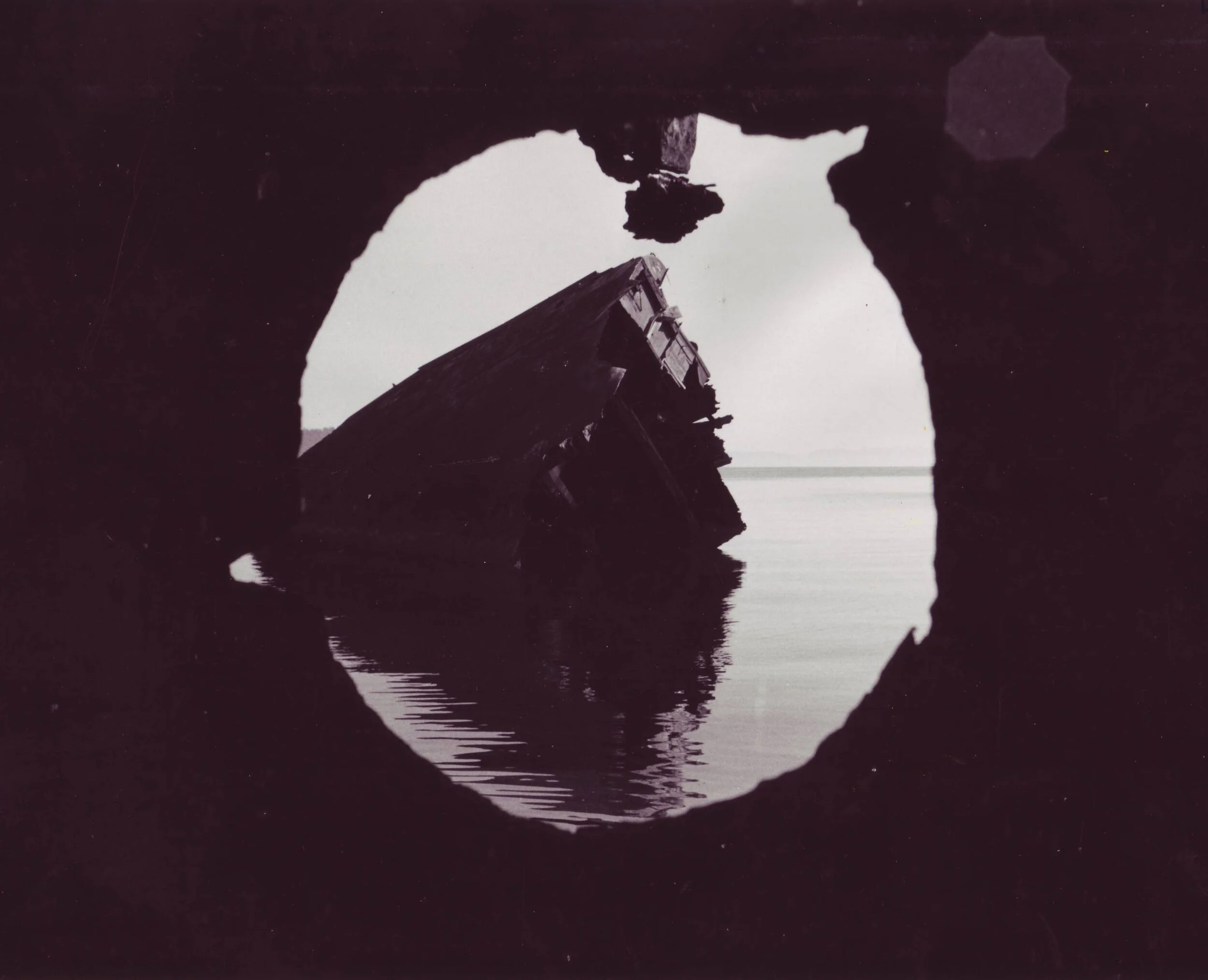An eerie view through a port hole... —Author’s Collection