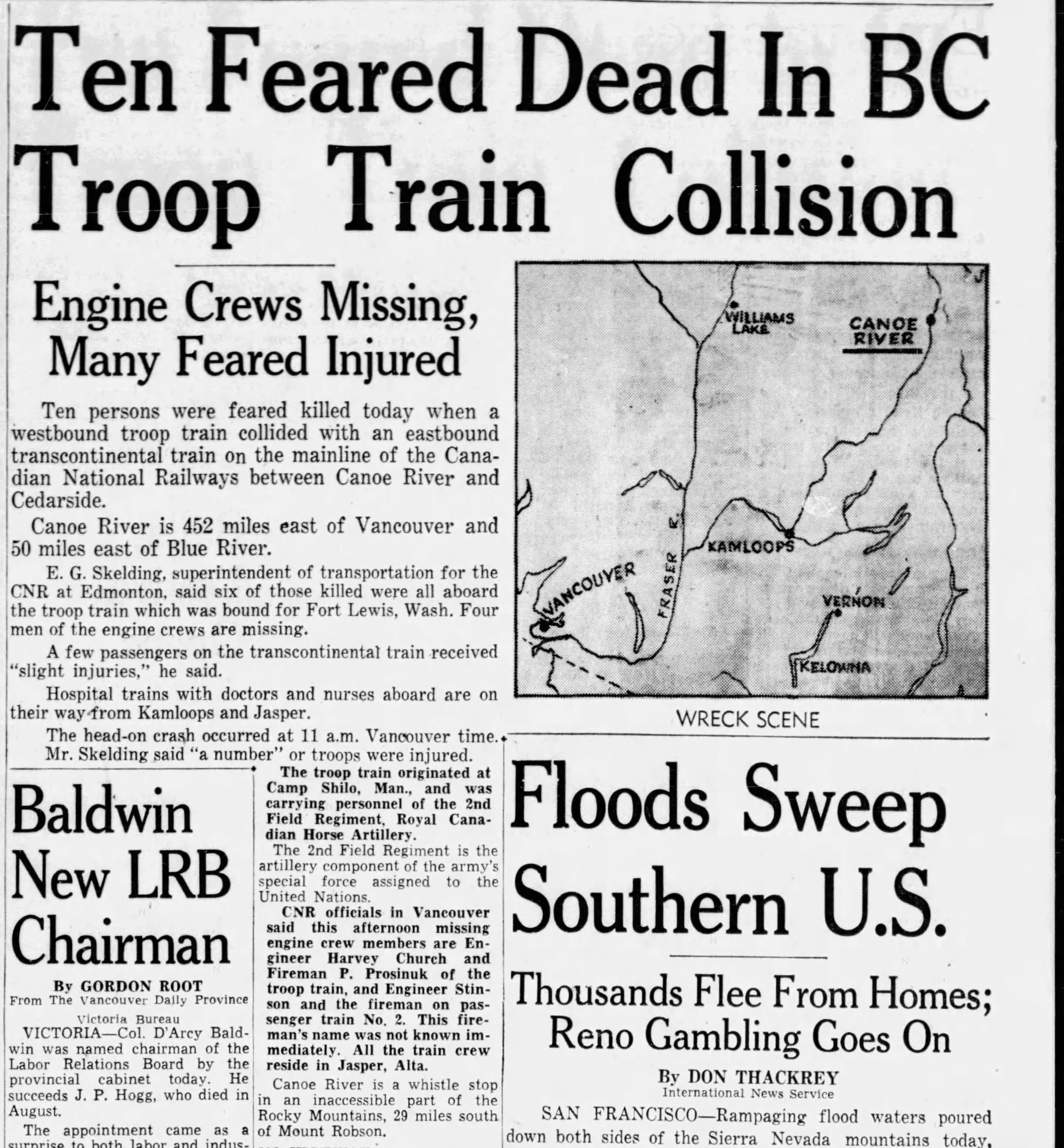 BC Train Wreck was a Casualty of the Korean War