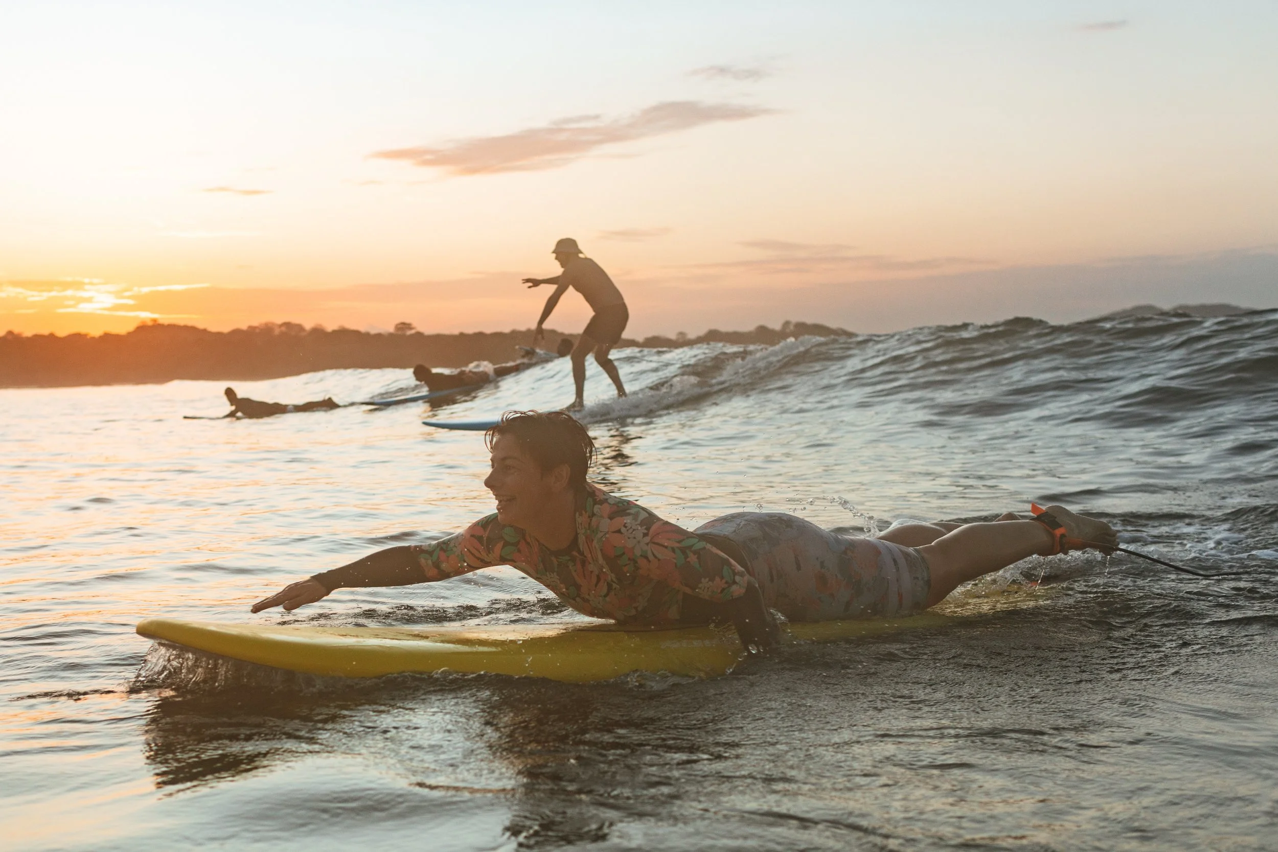 A Day in the Life at a Yoga and Surf Retreat in Panama: What to Expect at Waluaa 3 sunrise surf sesh, party wave incoming!