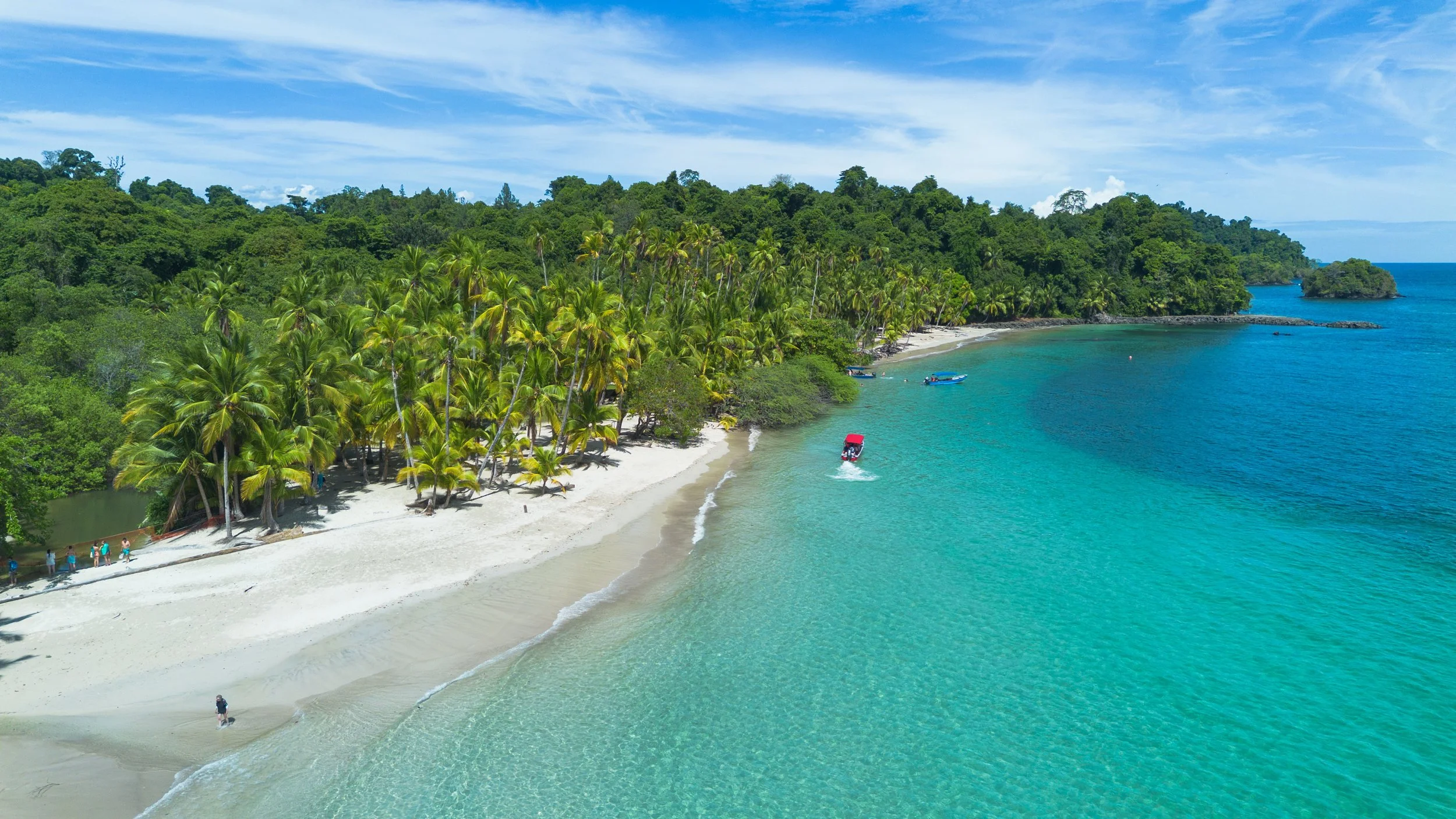 drone view of coiba national park off of santa catalina panama