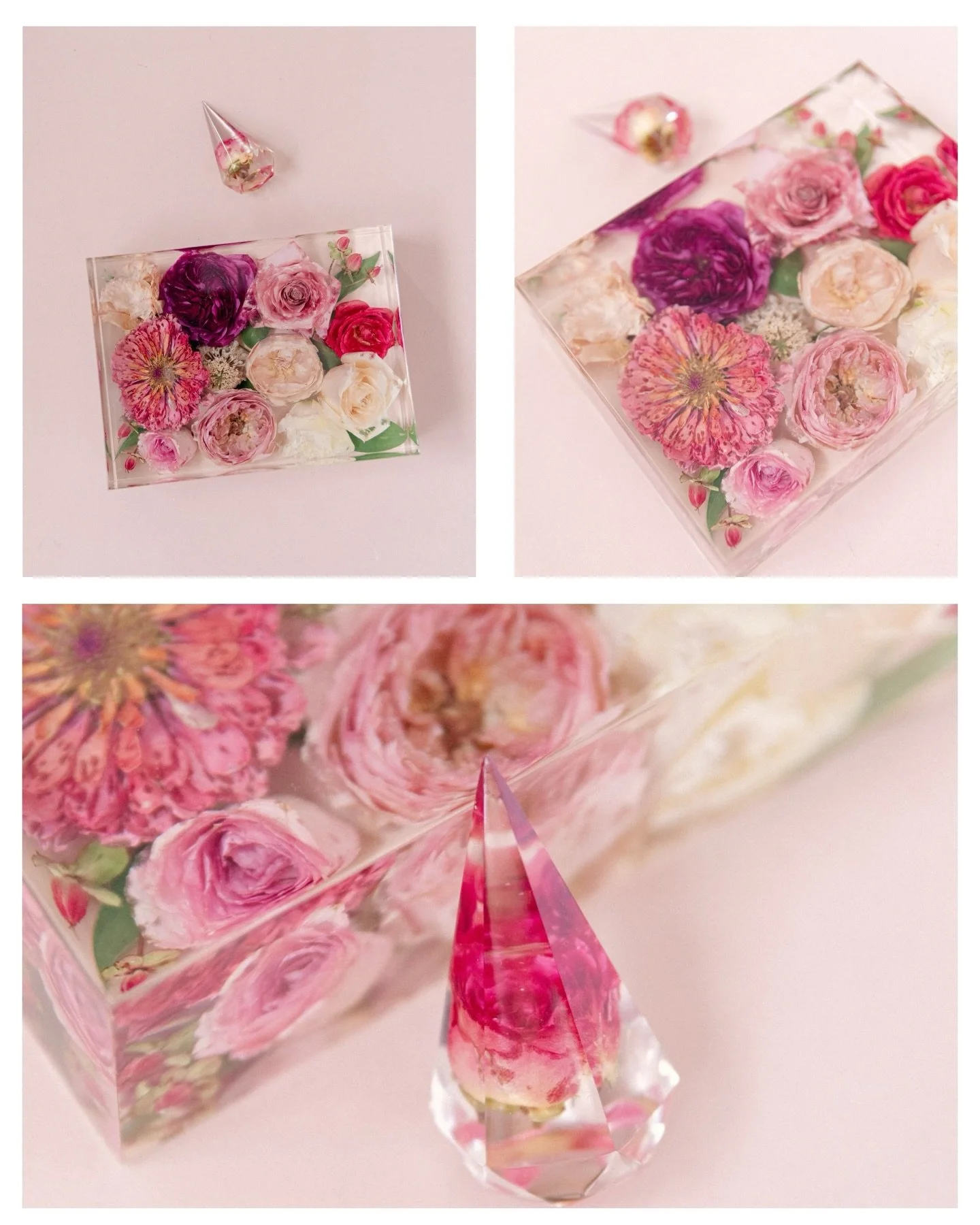 Thinking about preserving flowers?? 

This pairing features our 6x8 piece and medium ring holder, part of our curated collection available on our website.