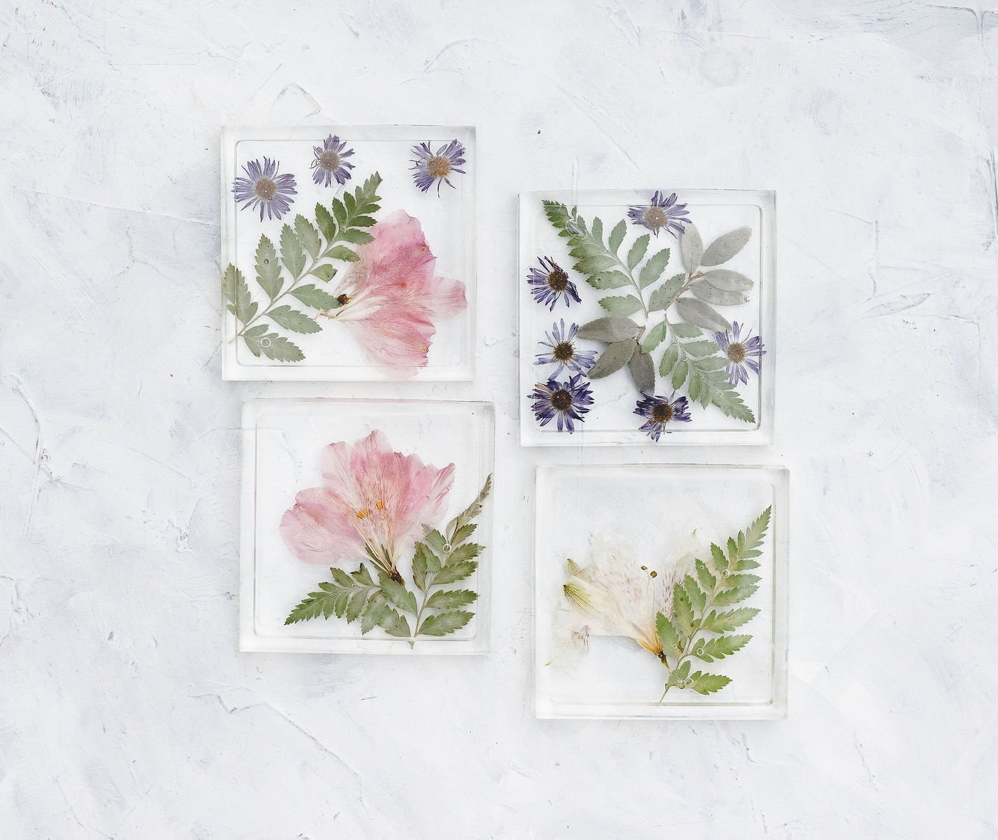 Pressed Flower Rectangle Wall Hanger - Preserved Flower Wall