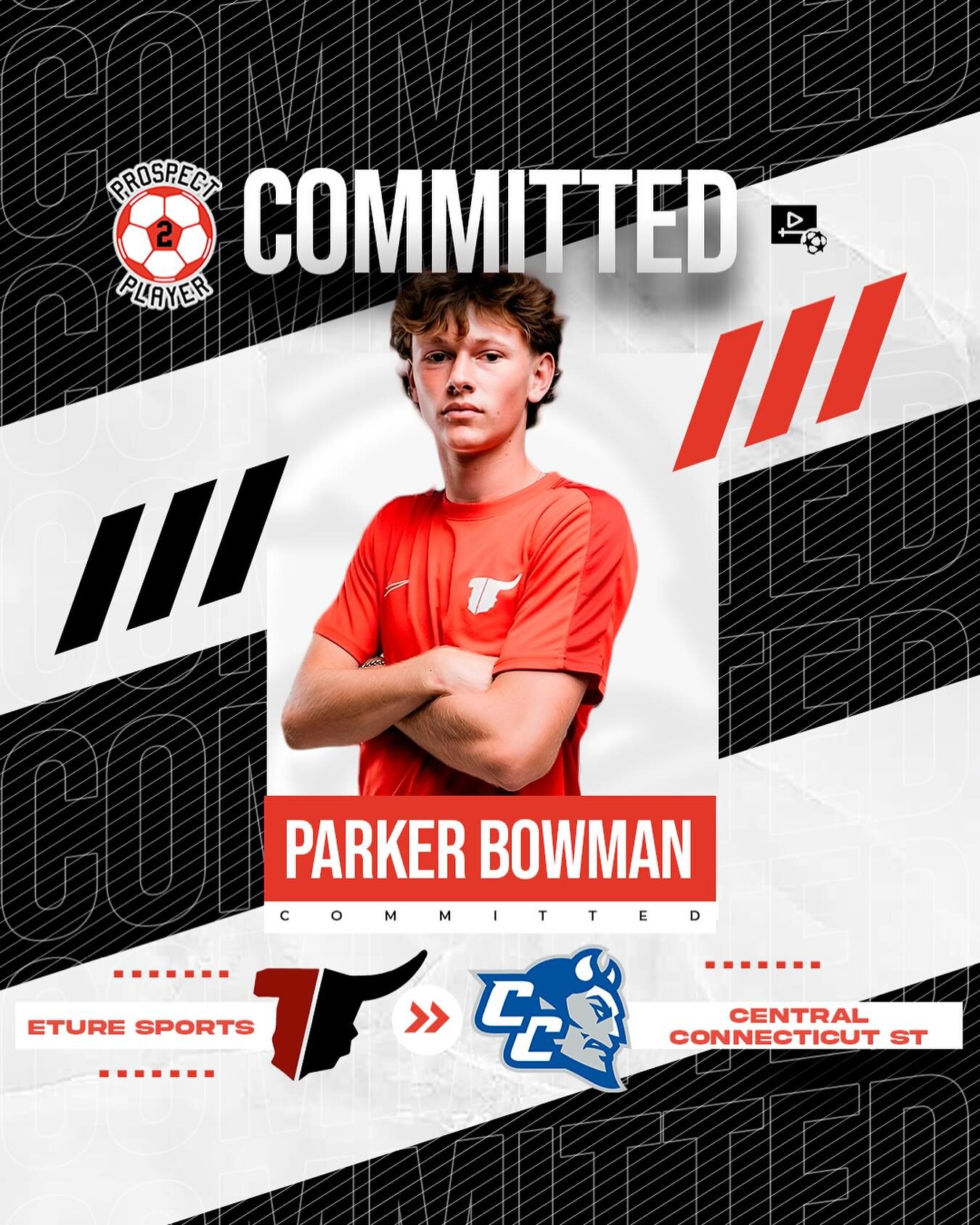 Congratulations to client Parker Bowman (@parrkerbowman) on his commitment to NCAA D1 program Central Connecticut St University (@ccsumsoccer)

Parker is a 6ft forward from Texas. He is a well-rounded forward that scores goals but also brings quality