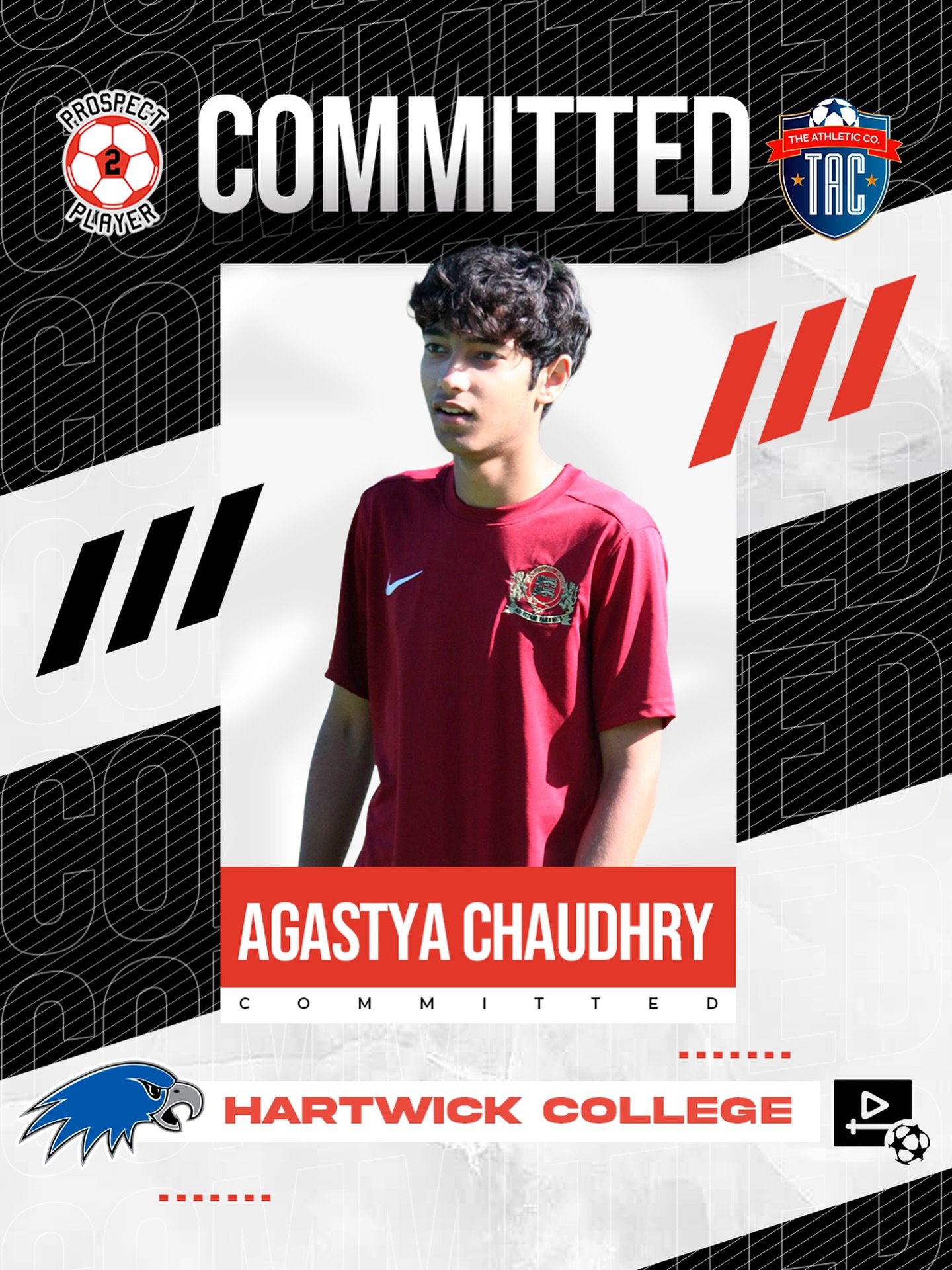 Congratulations to client Agastya Chaudhry (@_.augy._) on his commitment to NCAA D3 program Hartwick College (@hartwick_menssoccer)

Agastya is talented CM from India currently playing in the UK

We are excited to follow your college career, Agastya 