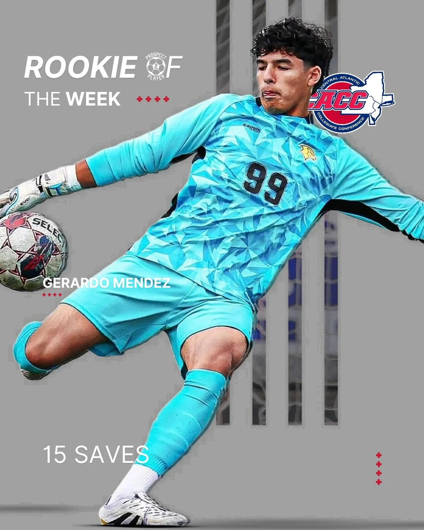 Congratulations to client @gerardo.mendez20 on being named @cacc_athletics Rookie of the Week 🎖️