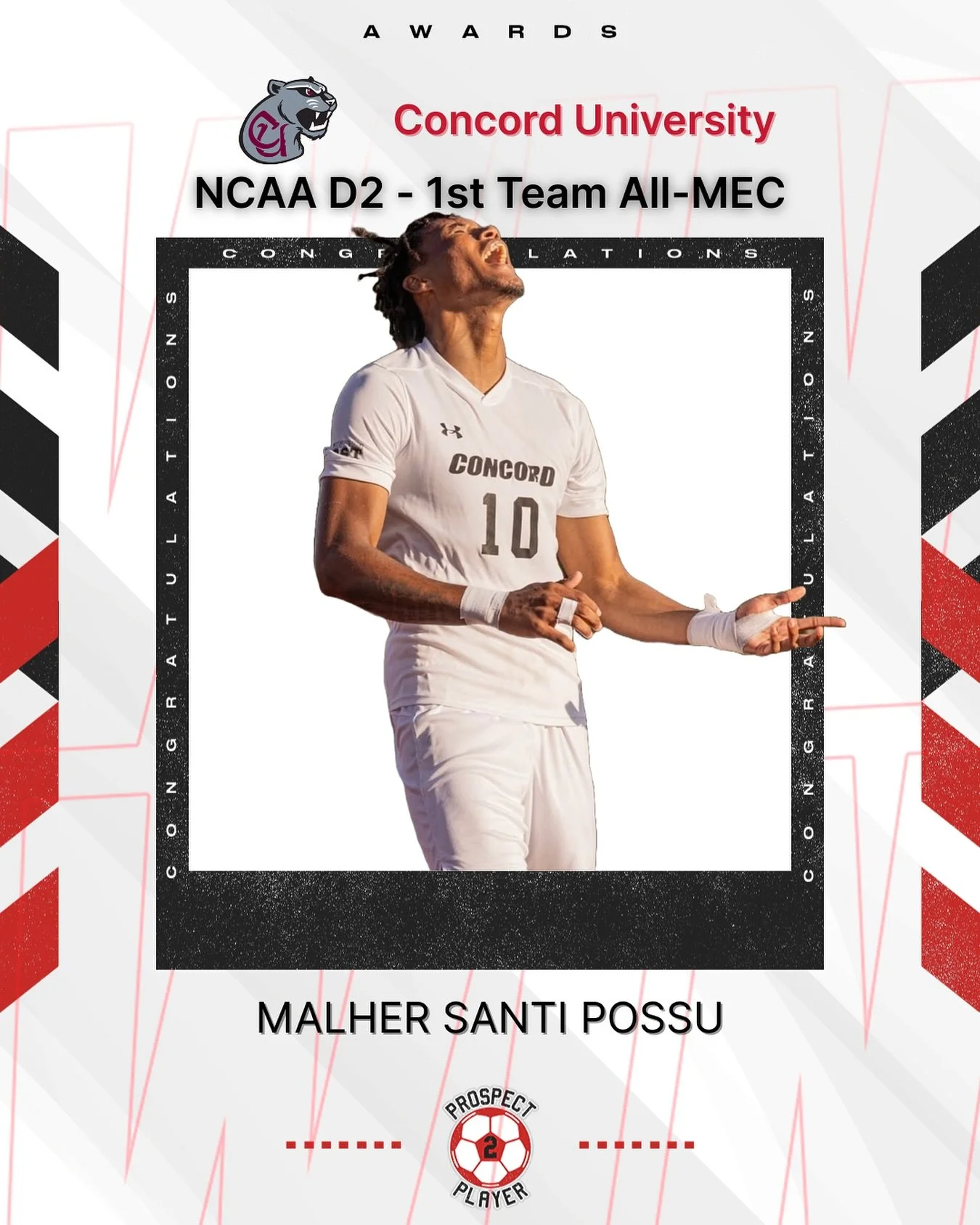 Congratulations to our forward @santi0p on being named NCAA D2 @mountaineastconf 1st Team All-Conference🏅