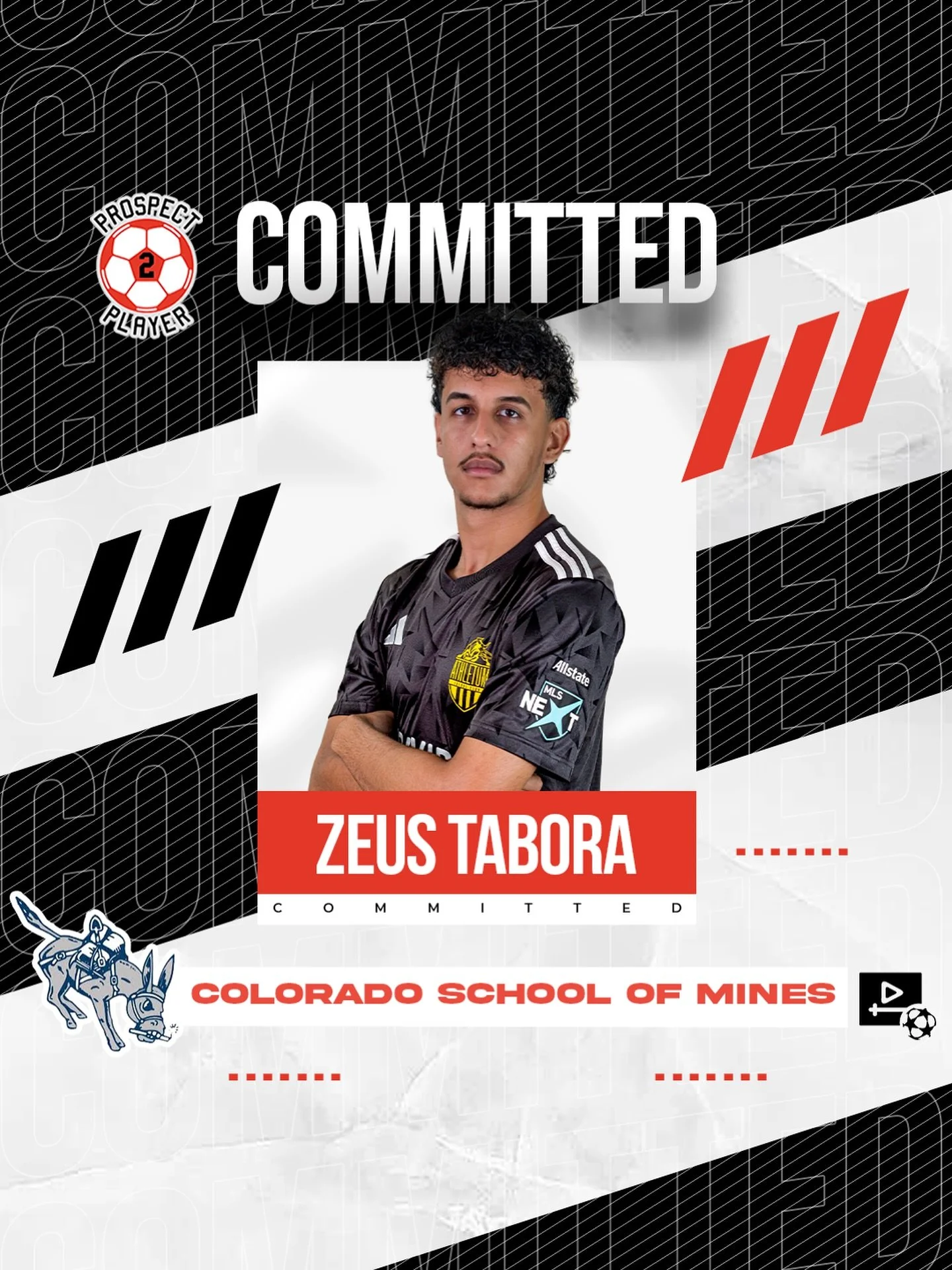 Congratulations to client Zeus Tabora (@zeustabora) on his commitment to NCAA D2 program Colorado School of Mines (@mines_msoc)

Zeus is a 6&rsquo;2 central defender from Florida playing @mlsnext and for the @ffh.honduras U17 national team 

We are e