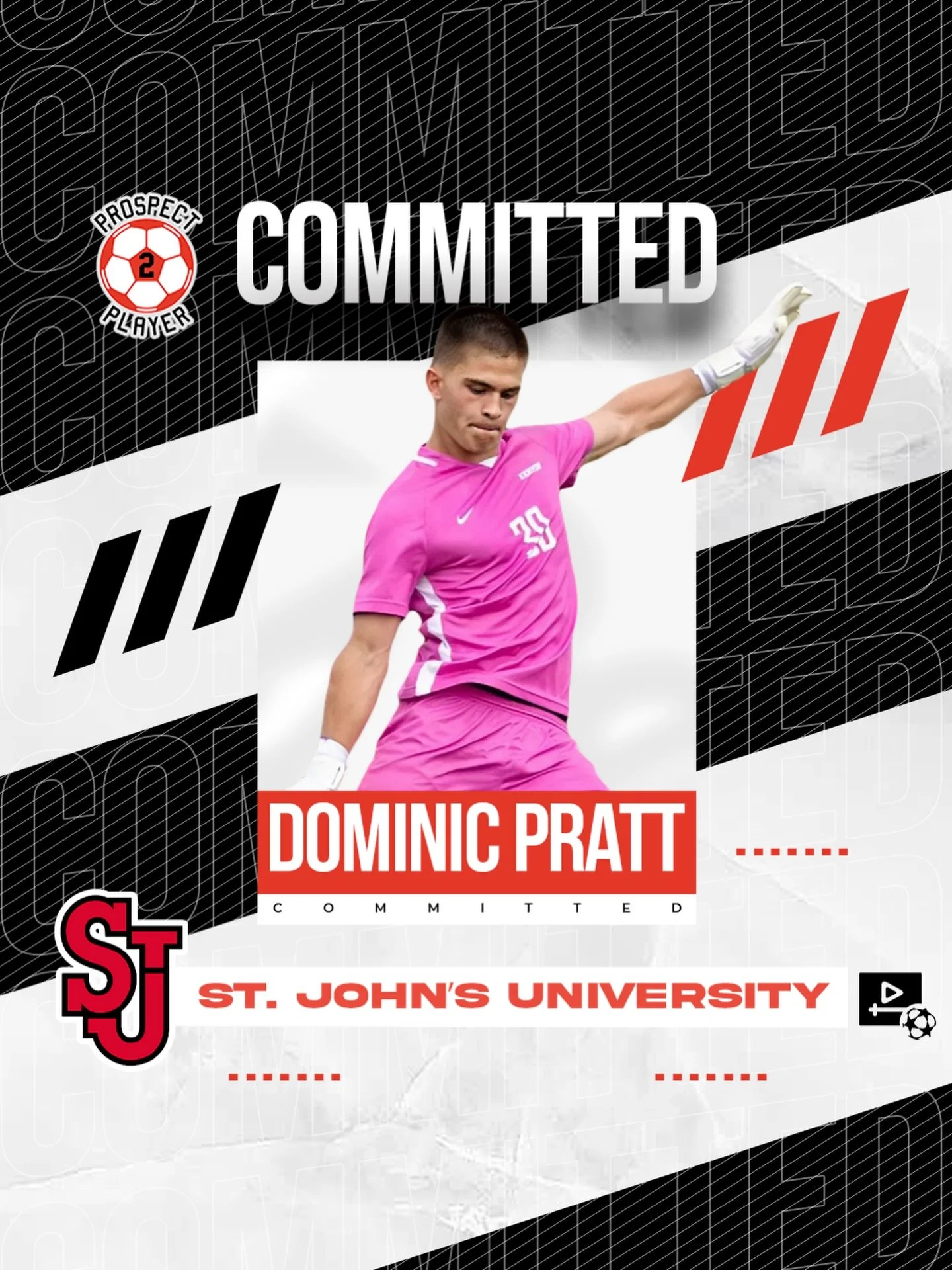 Congratulations to client Dominic Pratt (@dominic.prattt) on his commitment to NCAA D1 program St. John&rsquo;s University (@stjohnsmsoccer)

Dominic is a D3 transfer from Kenyon College who received All-Conference honors this past season 

We are ex