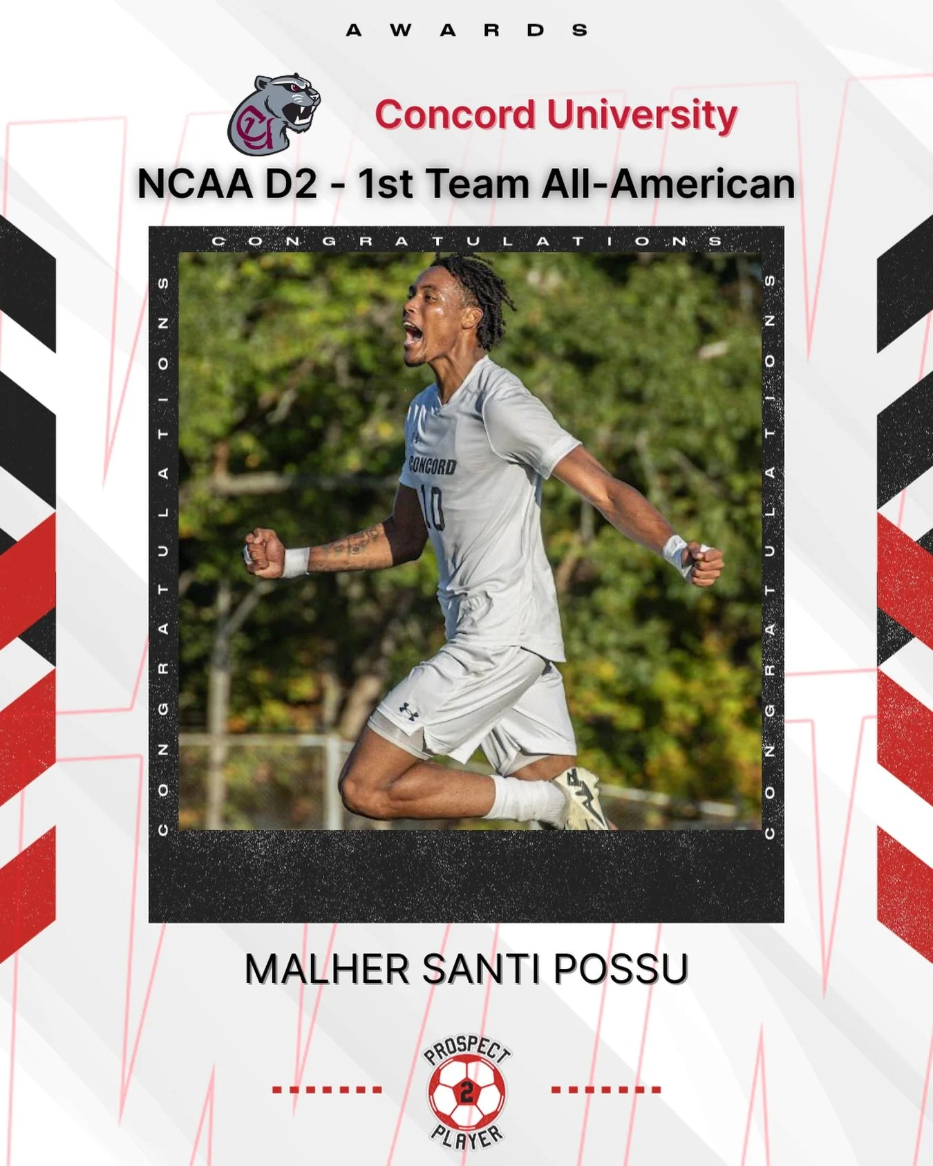 Congratulations to client @santi0p on being named an NCAA D2 1st Team All-American 🏅