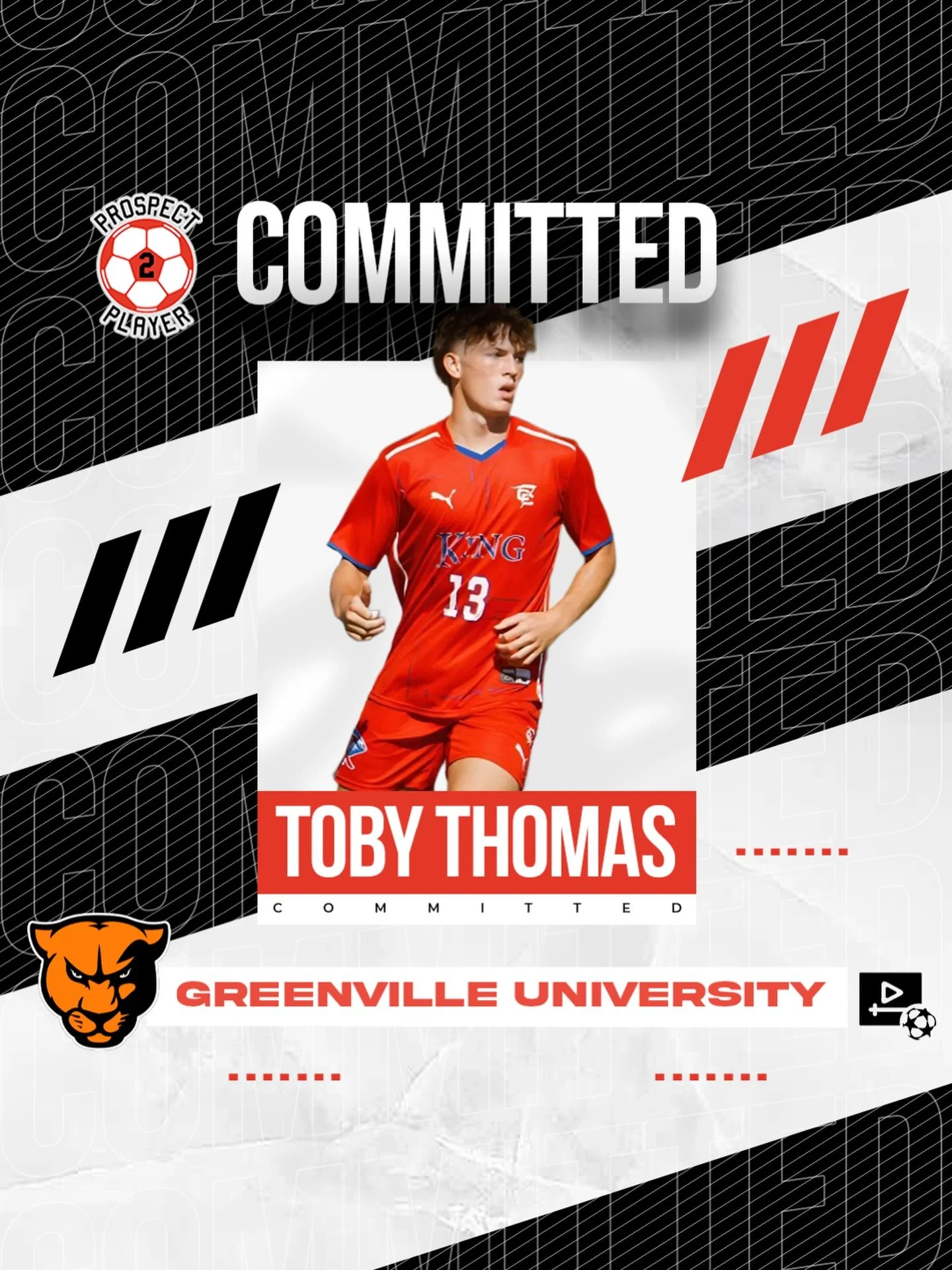 Congratulations to client Toby Thomas (@toby_ash23) on his commitment to NCAA D3 program Greenville University (@gumenssoccer)

Toby is a D2 transfer from King where he played in 15 matches in his first 2 seasons

We are excited to continue following