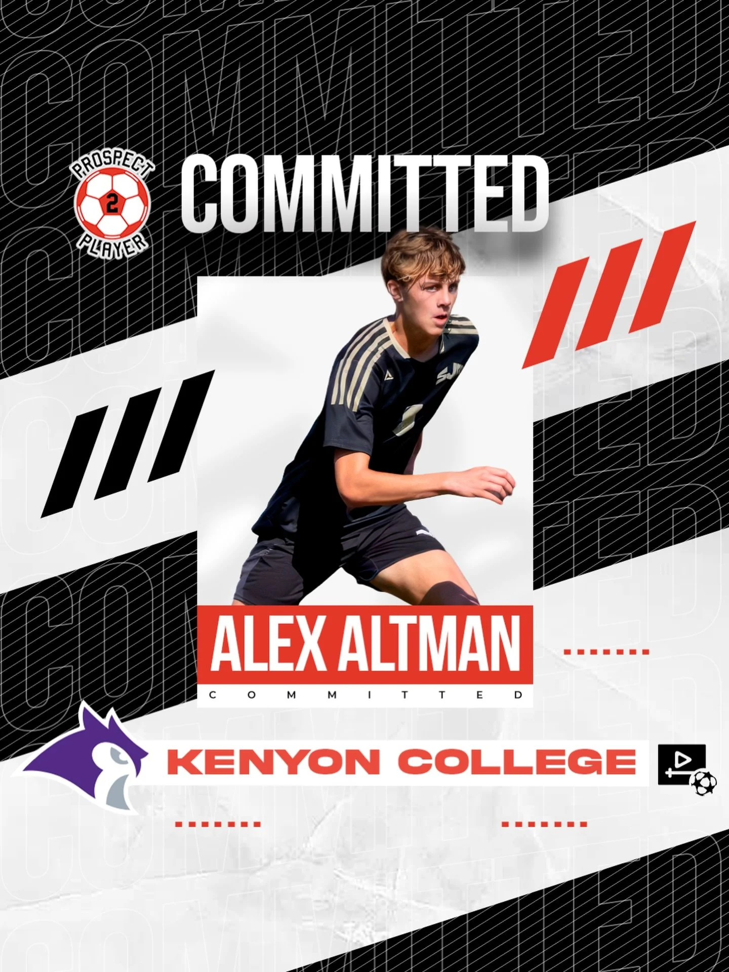 Congratulations to client Alex Altman (@_alexaltman) on his commitment to NCAA D3 program Kenyon College (@kenyonmsoc)

Alex is a 6&rsquo;3 defender playing for @armadafcproacademy in @mlsnext 

We are excited to follow your college career, Alex ⚽️💪