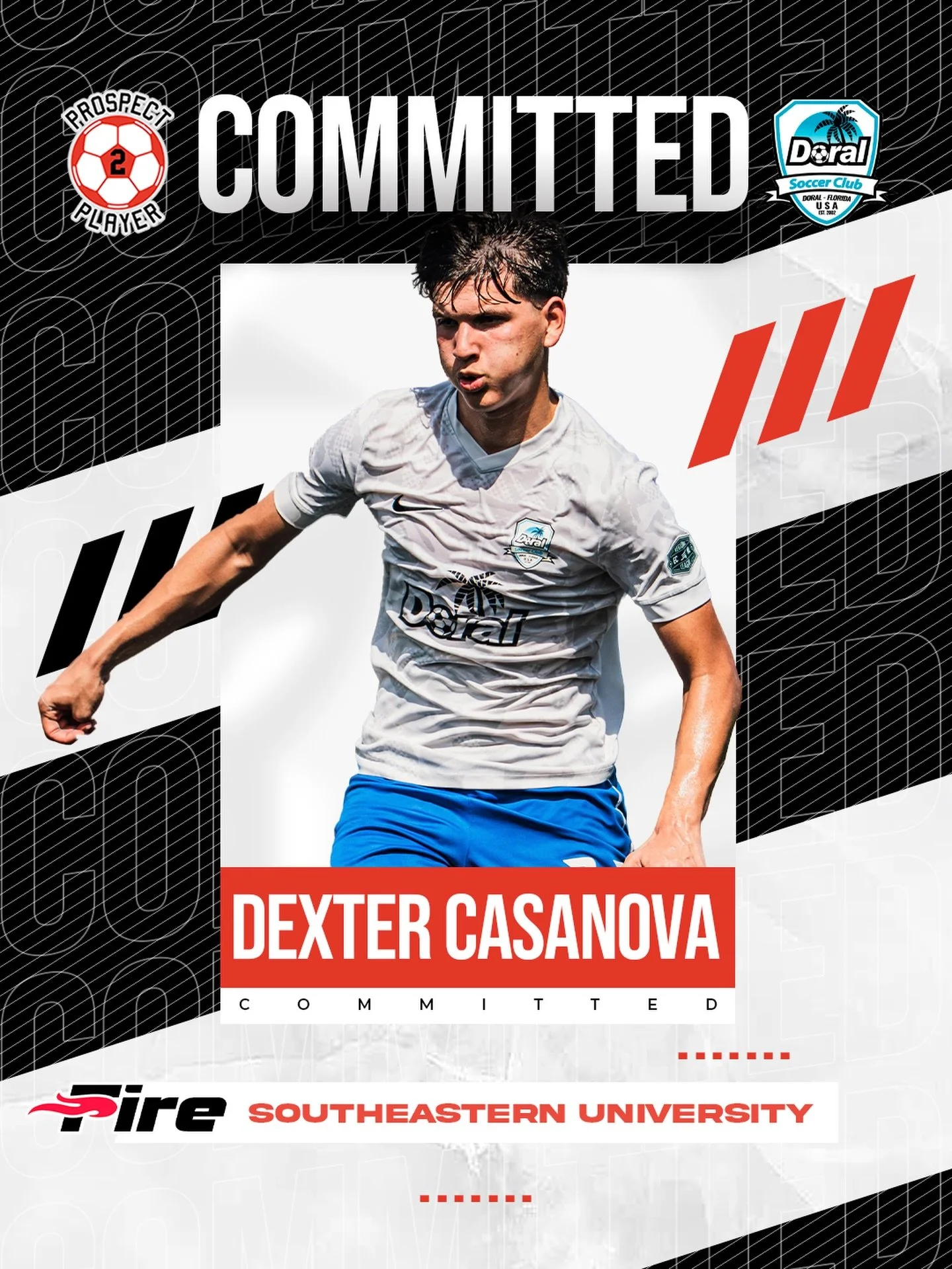 Congratulations to client Dexter Casanova (@dextercasa08) on his commitment to NAIA program Southeastern University (@seufiremsoccer)

Dexter is a talented central midfielder playing for @doralsoccerclub in @ecnlboys

We are excited to follow your co