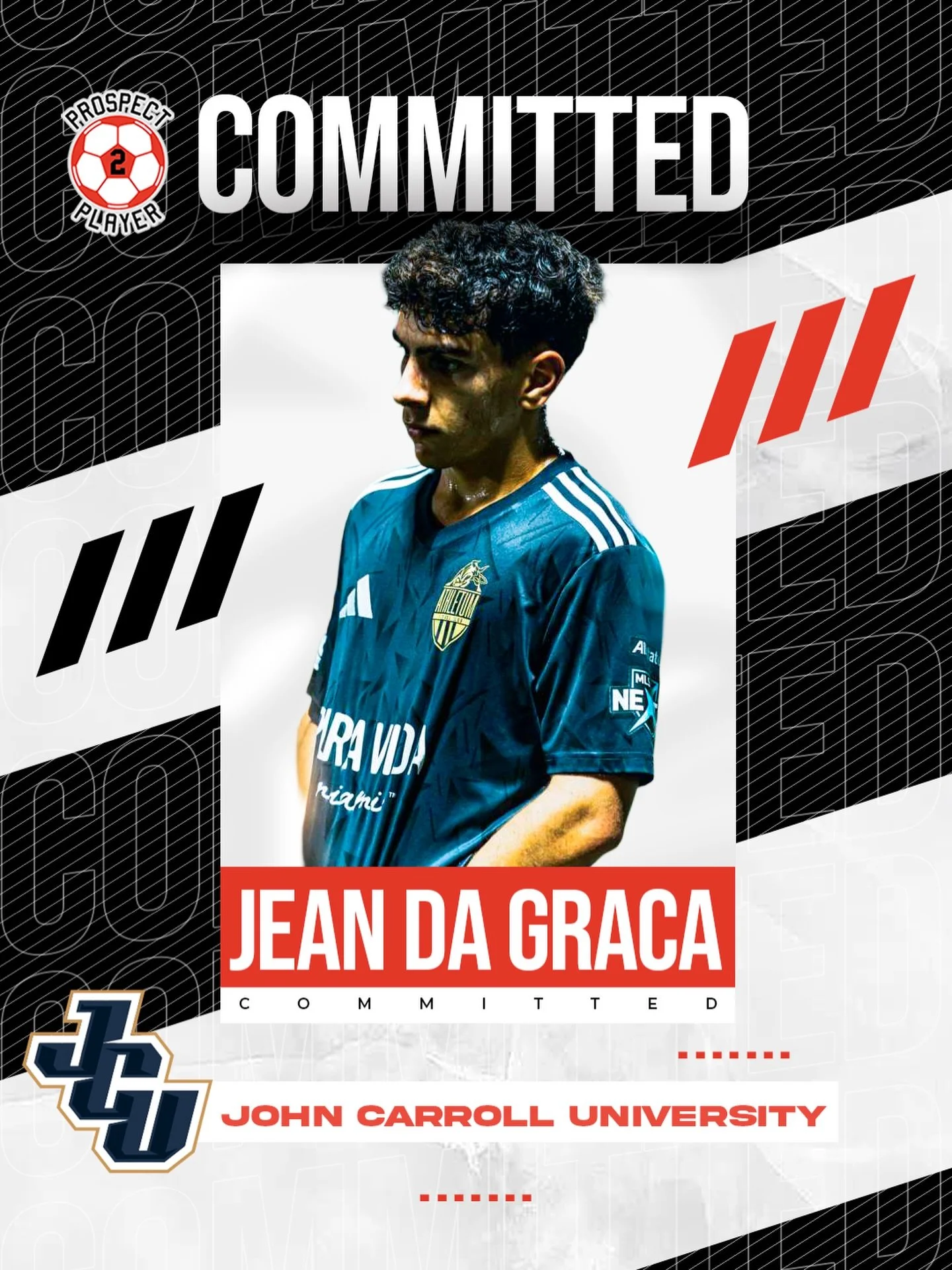 Congratulations to client Jean Da Graca (@jean.dagraca5) on his commitment to NCAA D3 program John Carroll University (@jcumenssoccer)

Jean is a talented CM playing @mlsnext for @athletumfc 

We are excited to follow your college career, Jean ⚽️💪 
