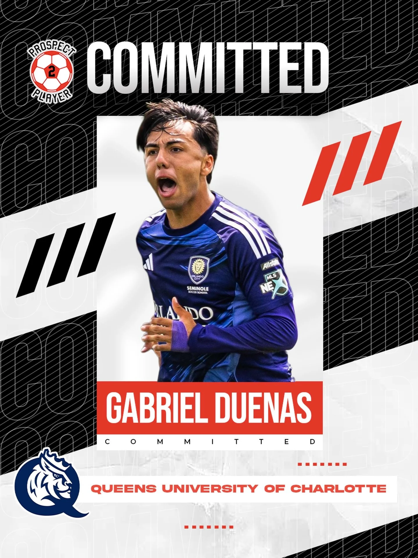 COMMITTED ✅⚽️ 

Orlando City &rarr; Queens University of Charlotte

Congratulations to client @gabodnns on his commitment to @qumsoc (NCAA D1)