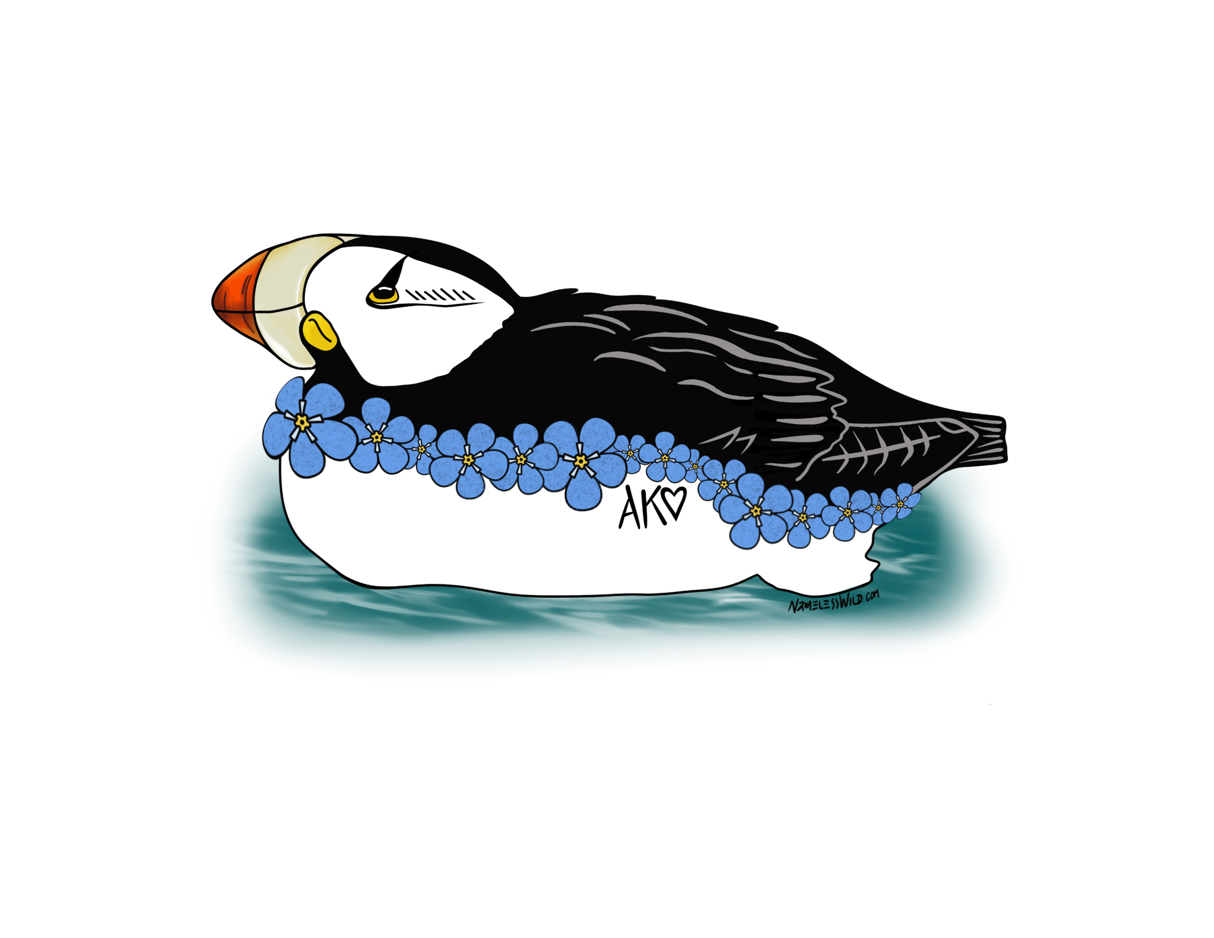 Peaceful Puffin 4-Inch Sticker