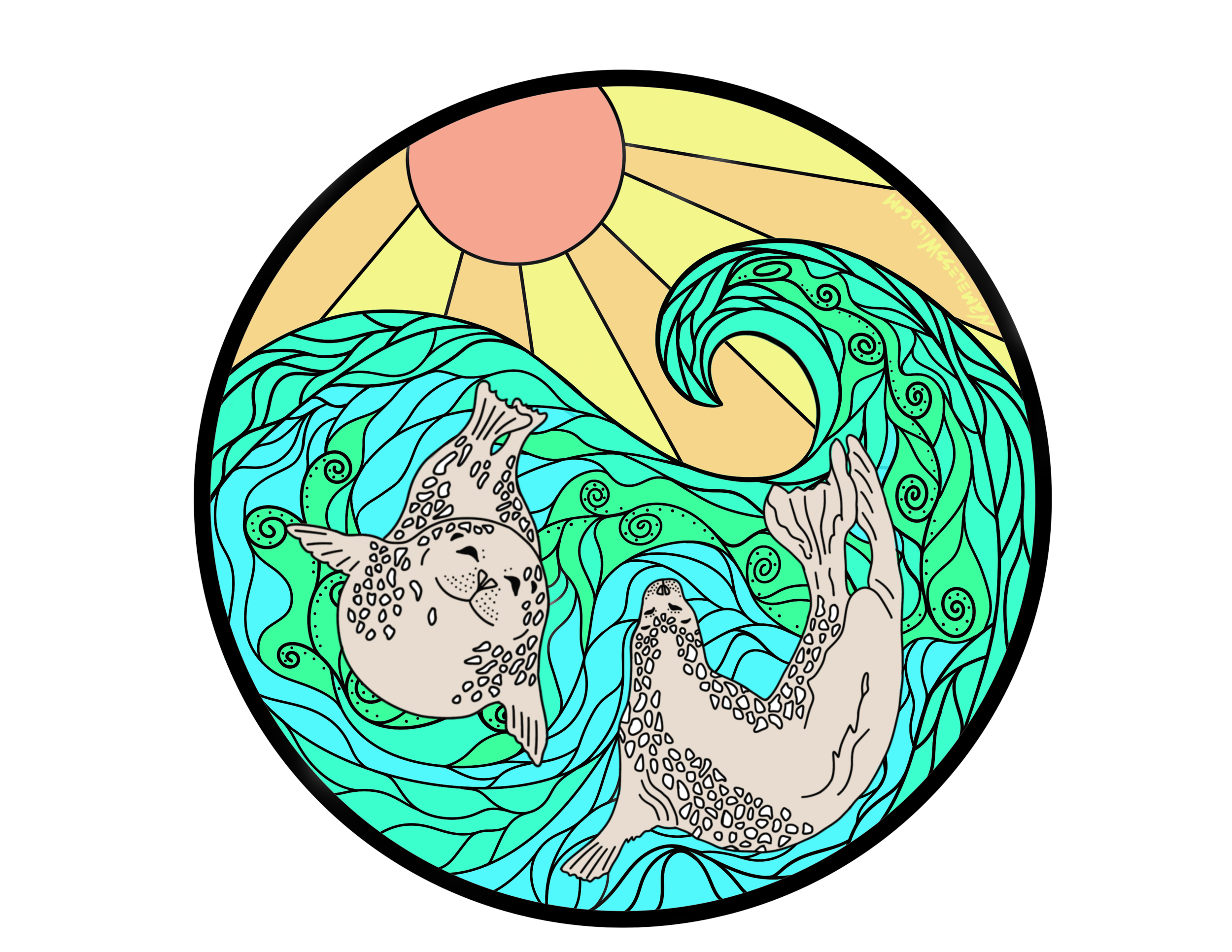 Happy Harbor Seal Sticker