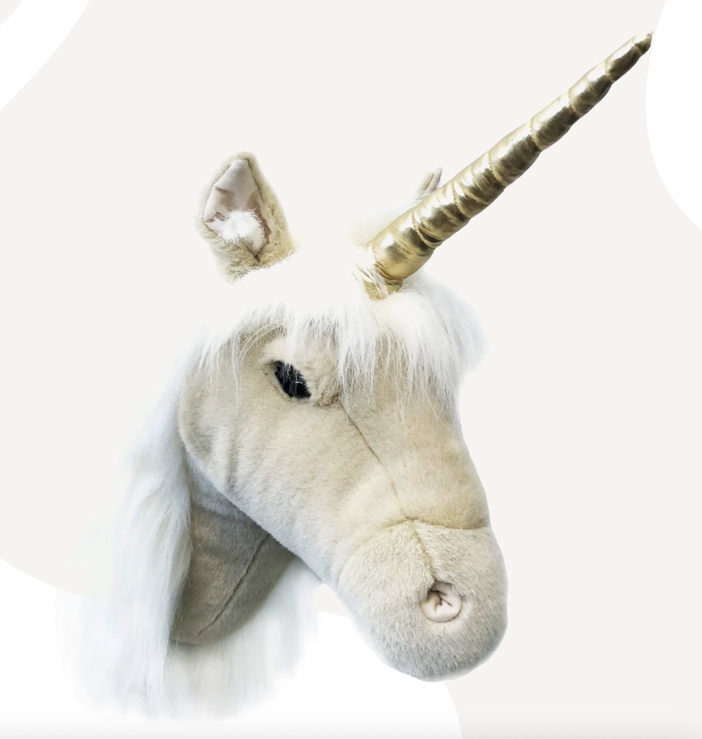 Odette the Unicorn, Stuffed Animal Head Eaton and Boru