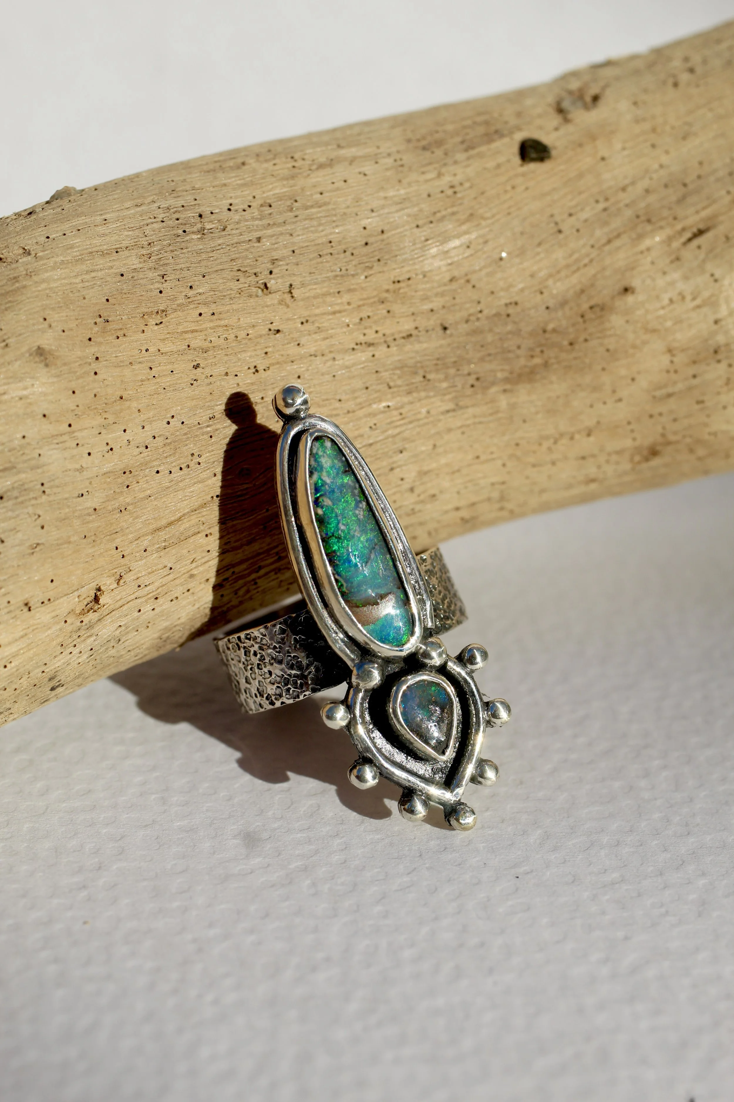 Mistico | Double Australian Boulder Opal Statement Ring