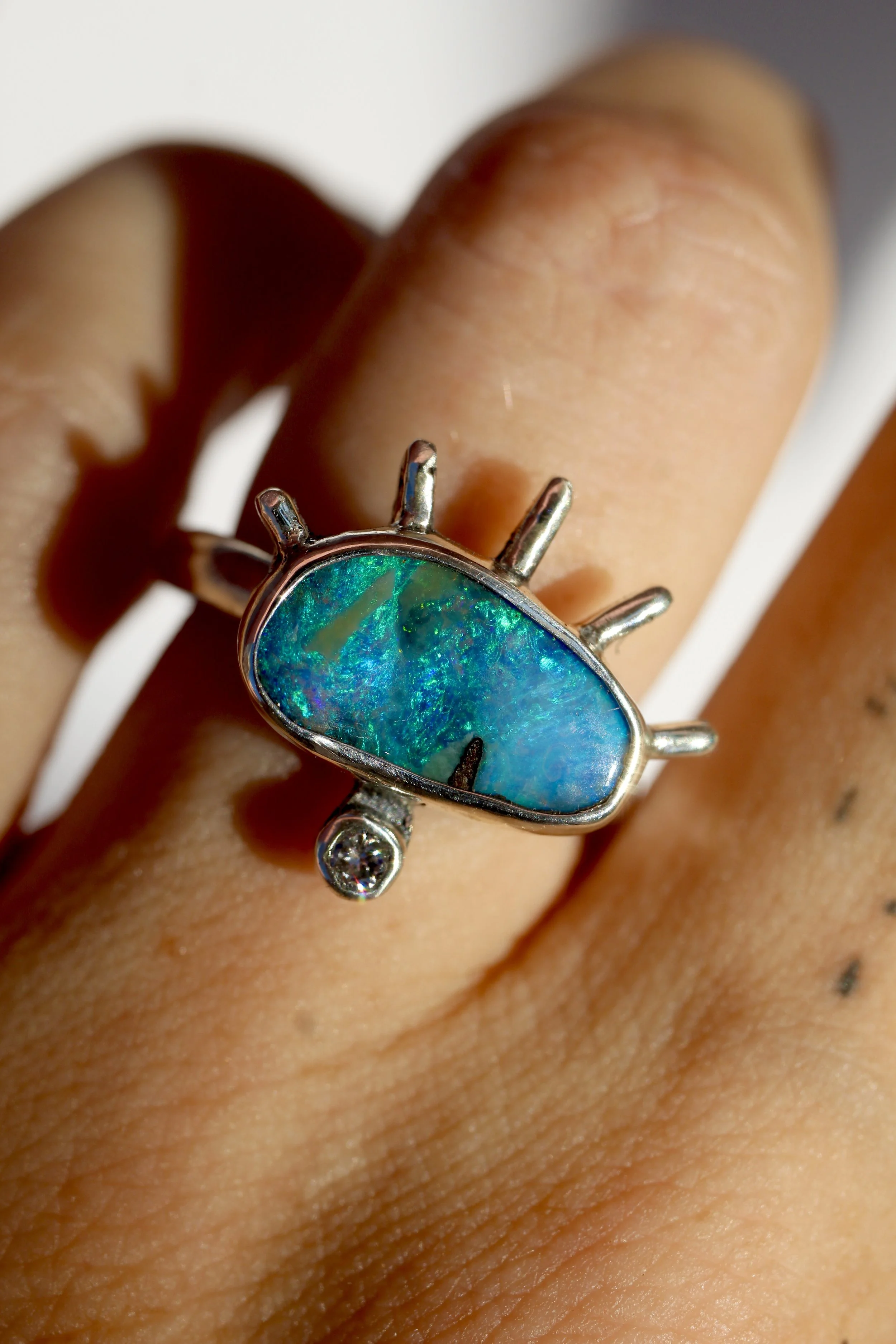 Third Eye | Australian Boulder Opal & Diamond Ring