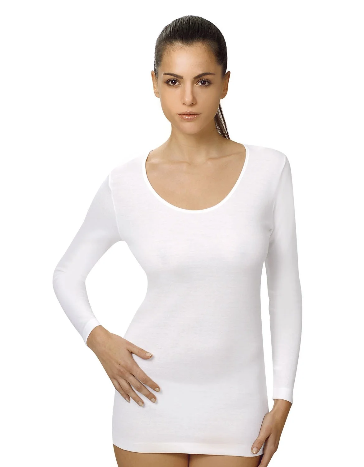 Maglietta Manica Lunga Lana Cotone Vajolet 4449
