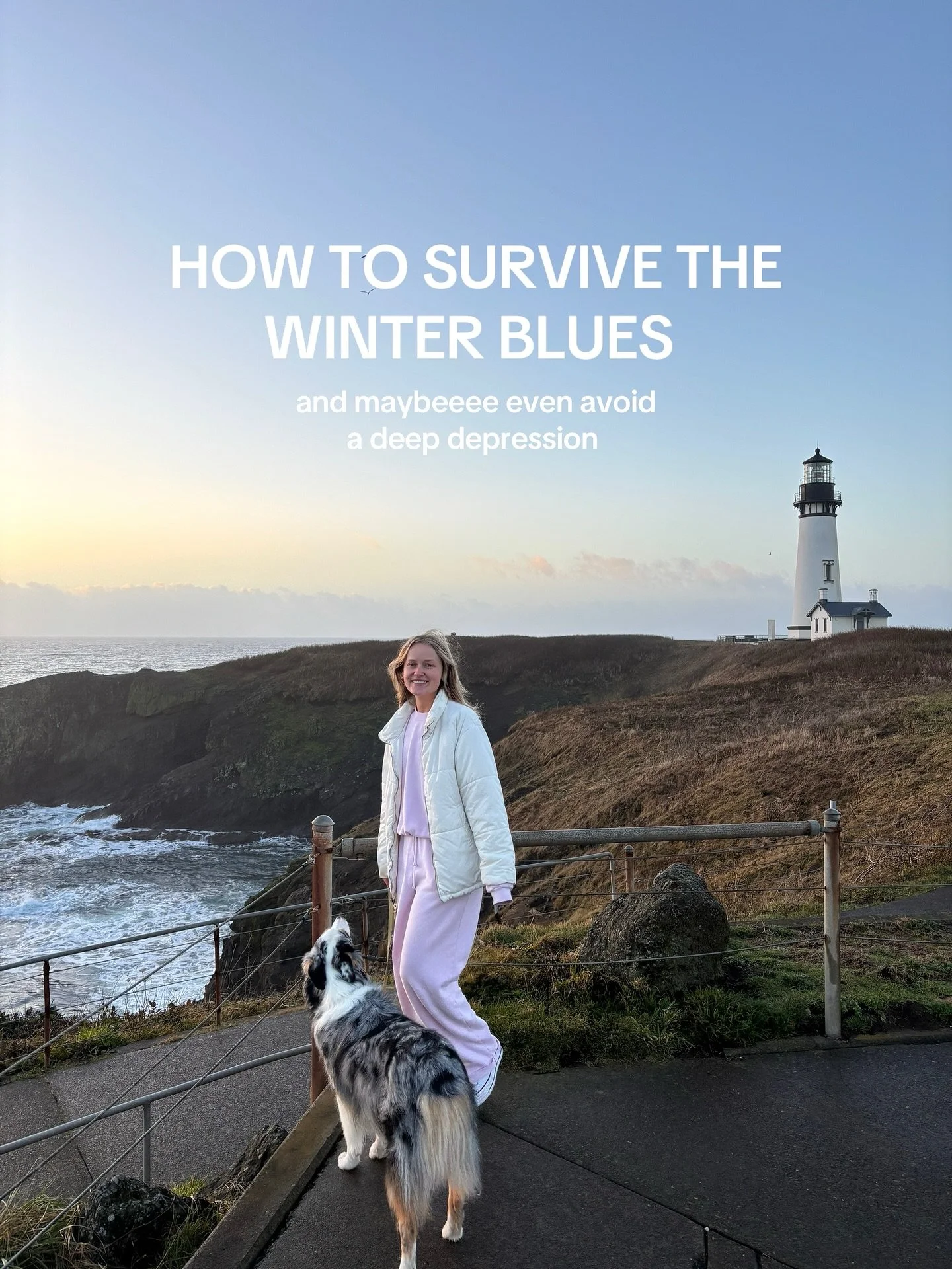This week on @sogladwerefriends we made an episode all about our tips for avoiding the winter blues &amp; seasonal depression!! Here are mine!! You can watch the episode on YouTube or listen wherever you listen to podcasts! 😘 

#winterblues #dayligh
